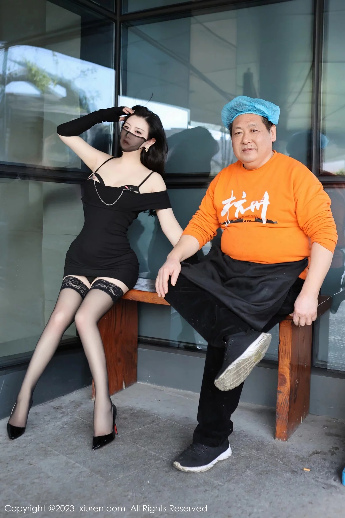 XiuRen第6515期_模特王婉悠Queen性感黑色情趣内衣配蕾丝袜秀惹火身材诱惑写真80P