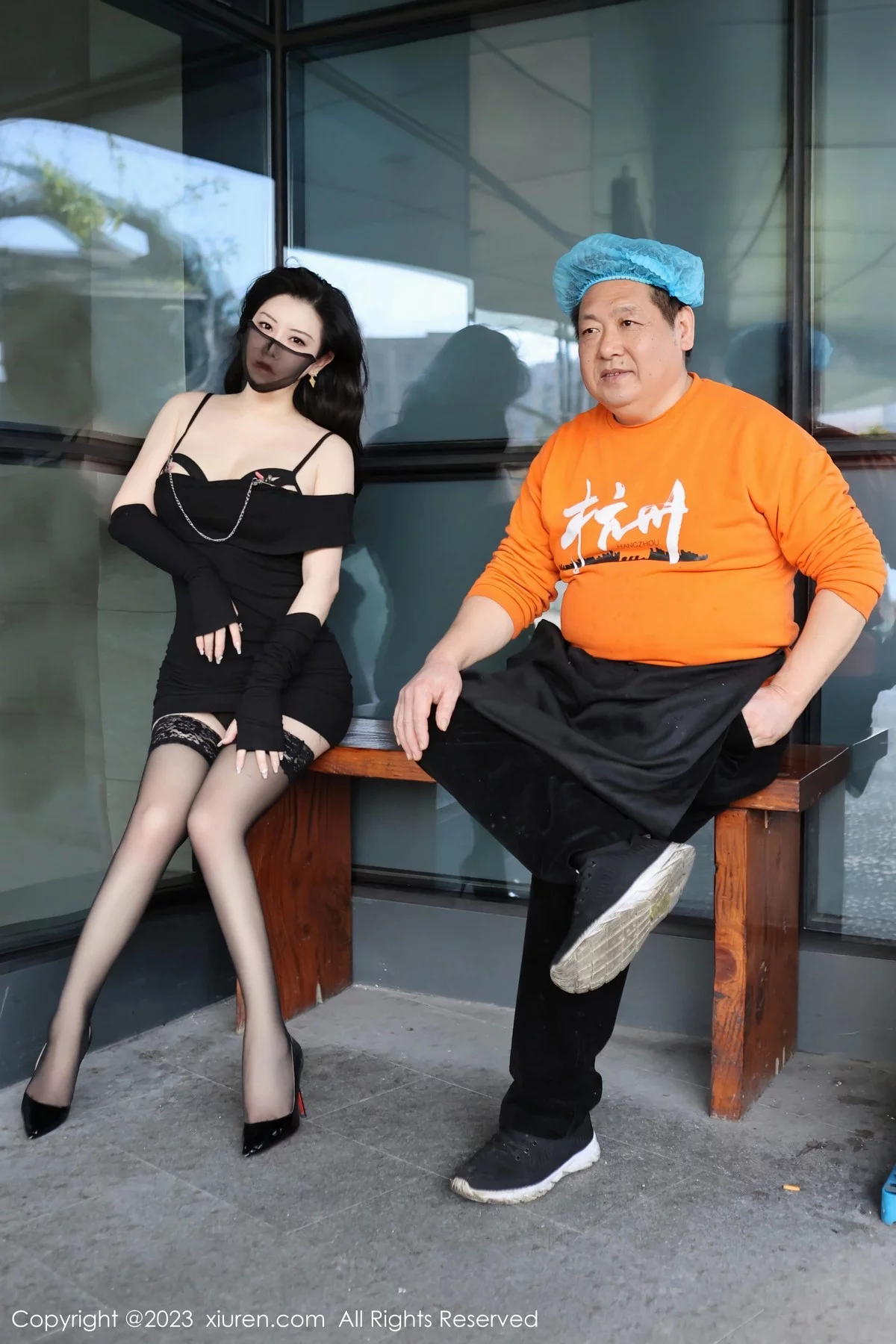 XiuRen第6515期_模特王婉悠Queen性感黑色情趣内衣配蕾丝袜秀惹火身材诱惑写真80P