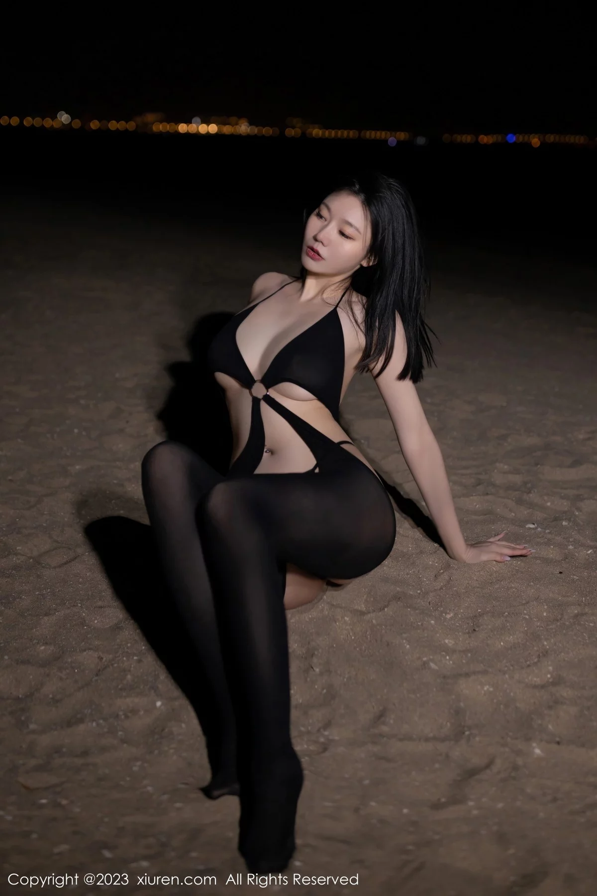 XiuRen第6524期_模特安然anran私房性感黑色情趣连体衣秀曼妙身姿惹火诱惑写真83P