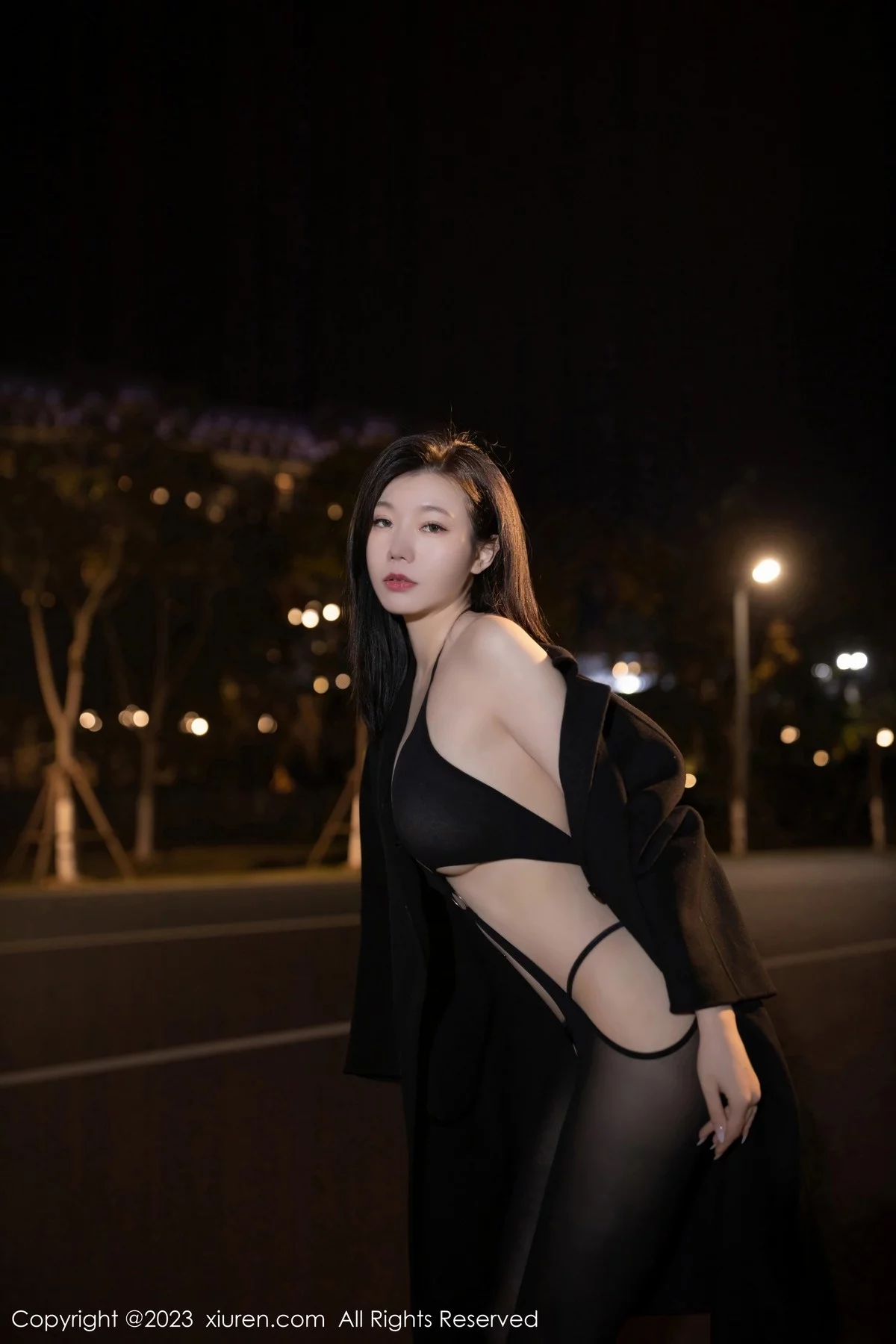 XiuRen第6524期_模特安然anran私房性感黑色情趣连体衣秀曼妙身姿惹火诱惑写真83P