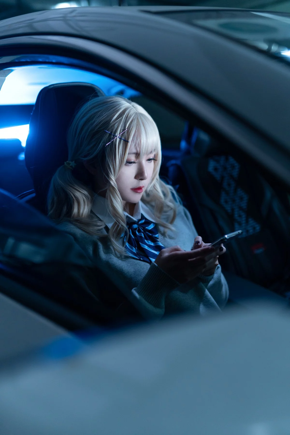 网络美女Natsuko夏夏子JK&花嫁主题脱JK制服露白色薄纱秀惹火身材诱惑写真131P