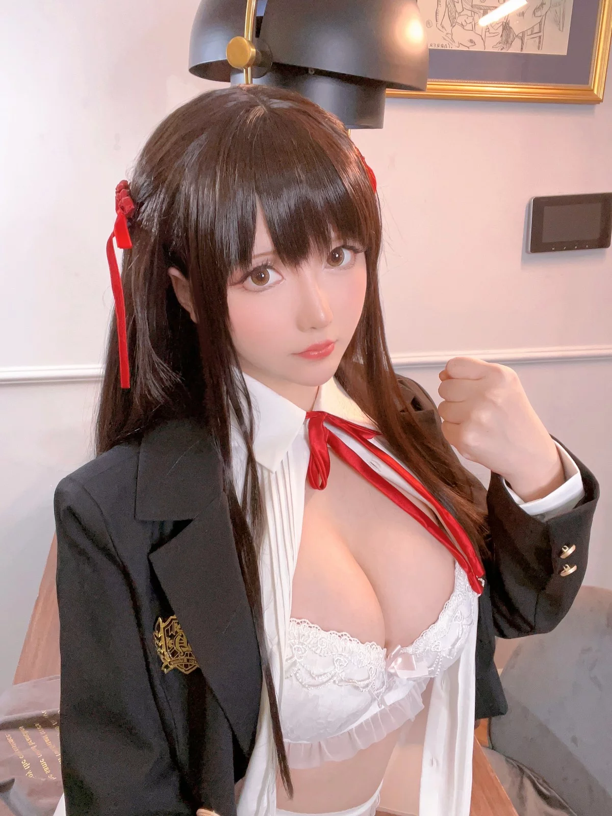 Coser小姐姐星之迟迟催眠妹妹主题私房性感服饰下白色内衣秀丰满身材诱惑写真179P