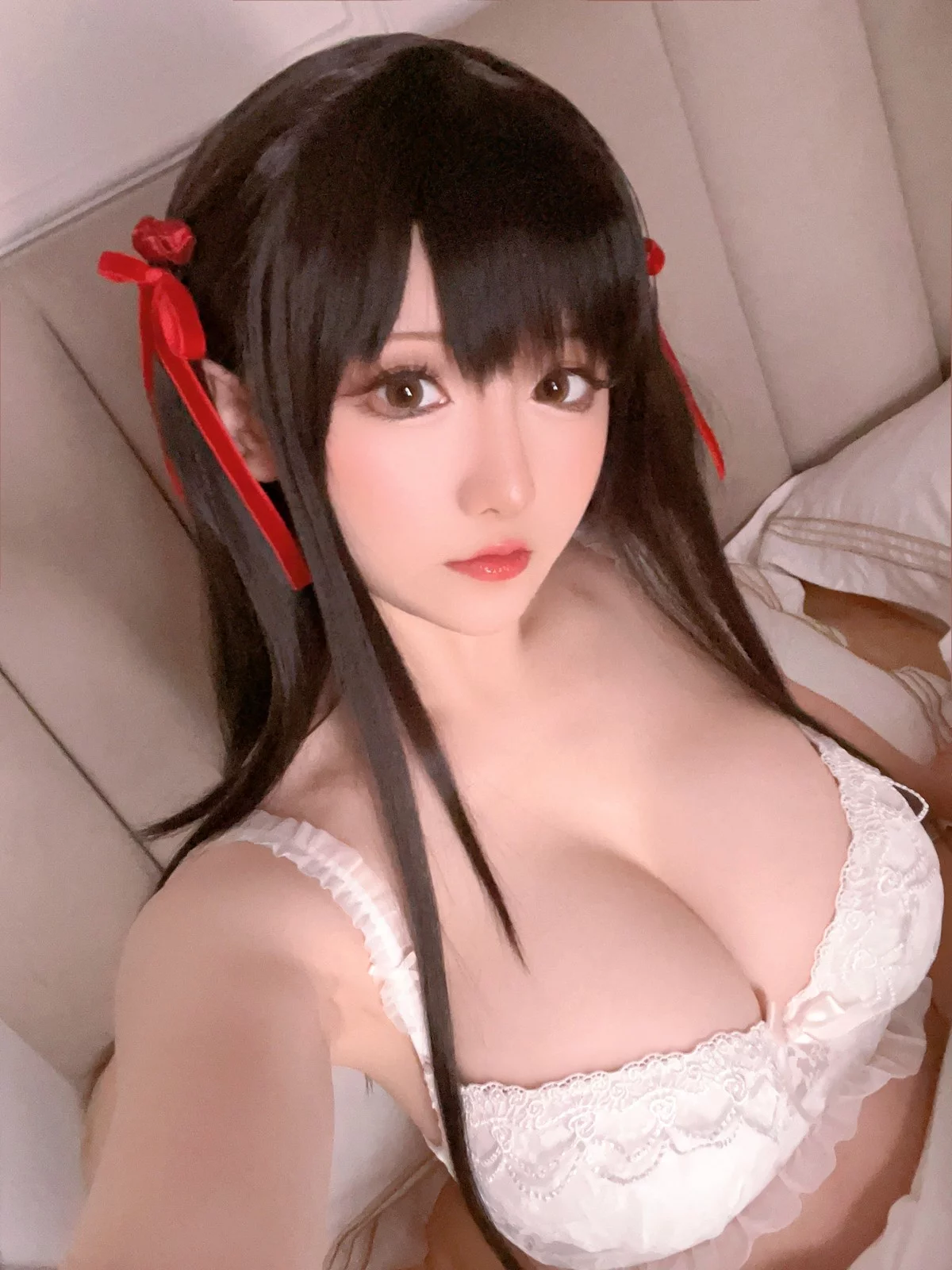 Coser小姐姐星之迟迟催眠妹妹主题私房性感服饰下白色内衣秀丰满身材诱惑写真179P