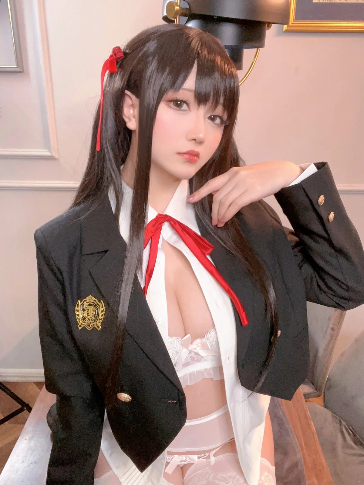Coser小姐姐星之迟迟催眠妹妹主题私房性感服饰下白色内衣秀丰满身材诱惑写真179P