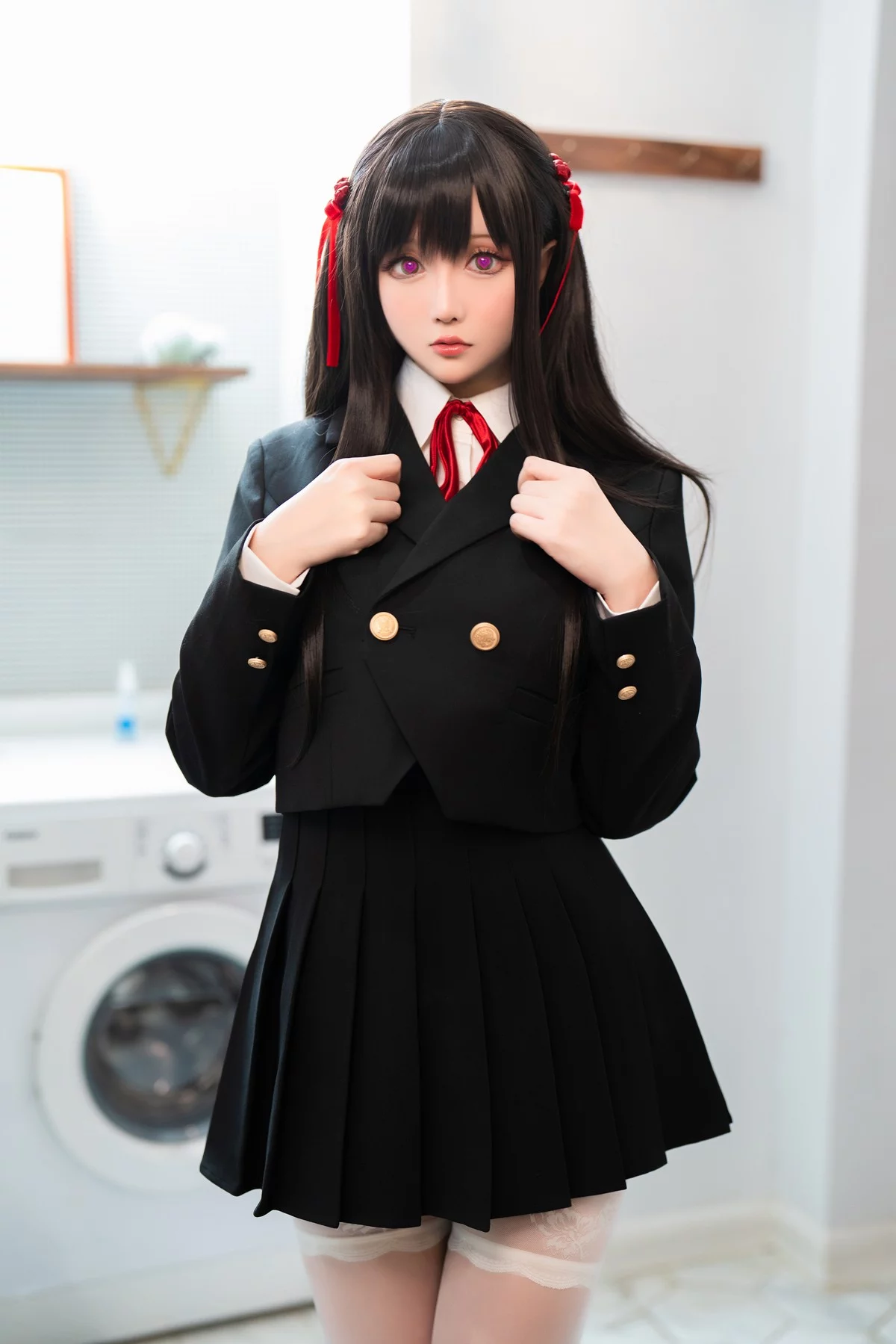 Coser小姐姐星之迟迟催眠妹妹主题私房性感服饰下白色内衣秀丰满身材诱惑写真179P