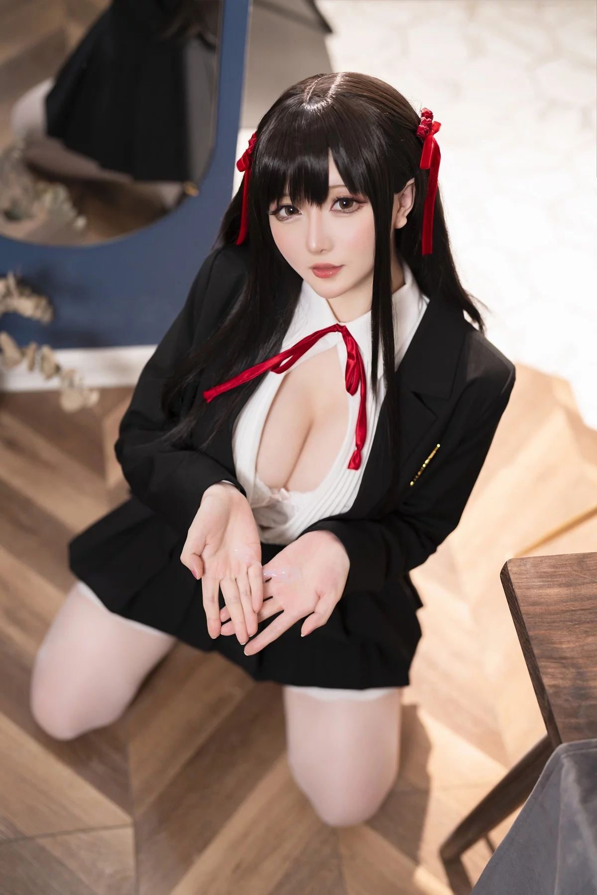 Coser小姐姐星之迟迟催眠妹妹主题私房性感服饰下白色内衣秀丰满身材诱惑写真179P