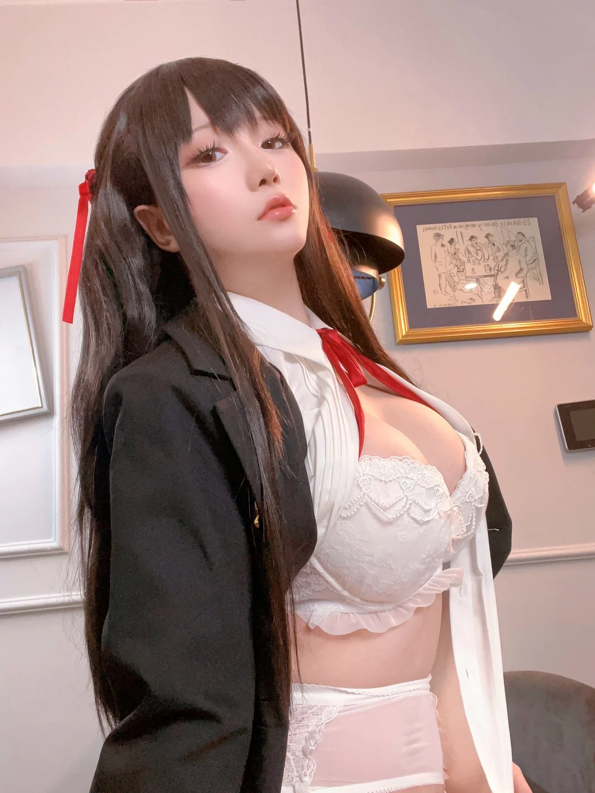 Coser小姐姐星之迟迟催眠妹妹主题私房性感服饰下白色内衣秀丰满身材诱惑写真179P