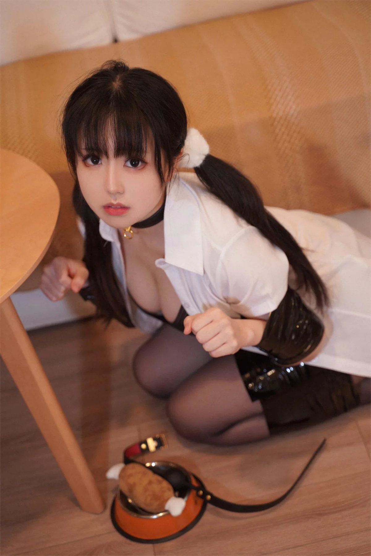 微博美少女虎森森我的妹妹主题性感黑色内衣配超薄黑丝情趣捆绑撩人诱惑写真71P