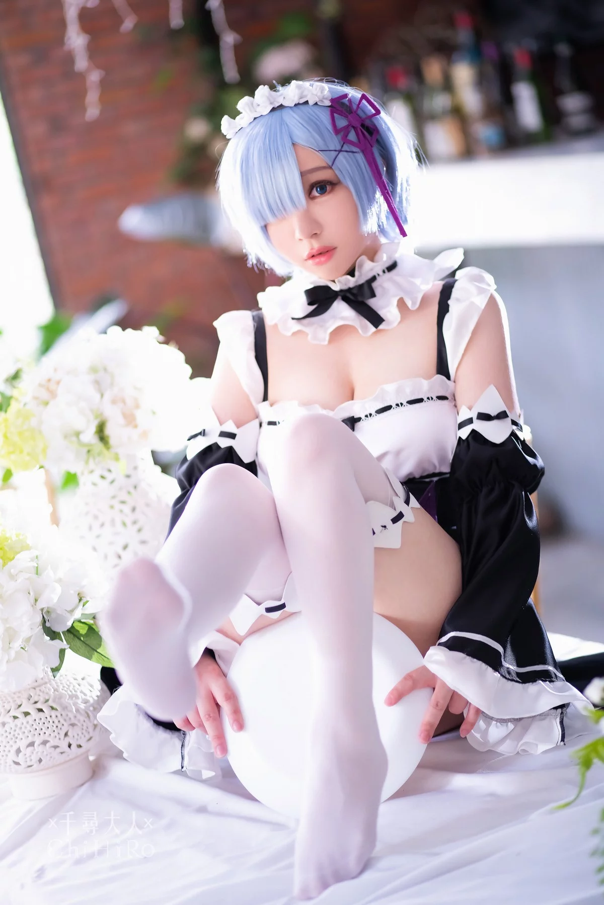 Coser美女叫我千寻大人蕾姆Rem主题私房性感Cos服饰系列秀完美身材诱惑写真70P
