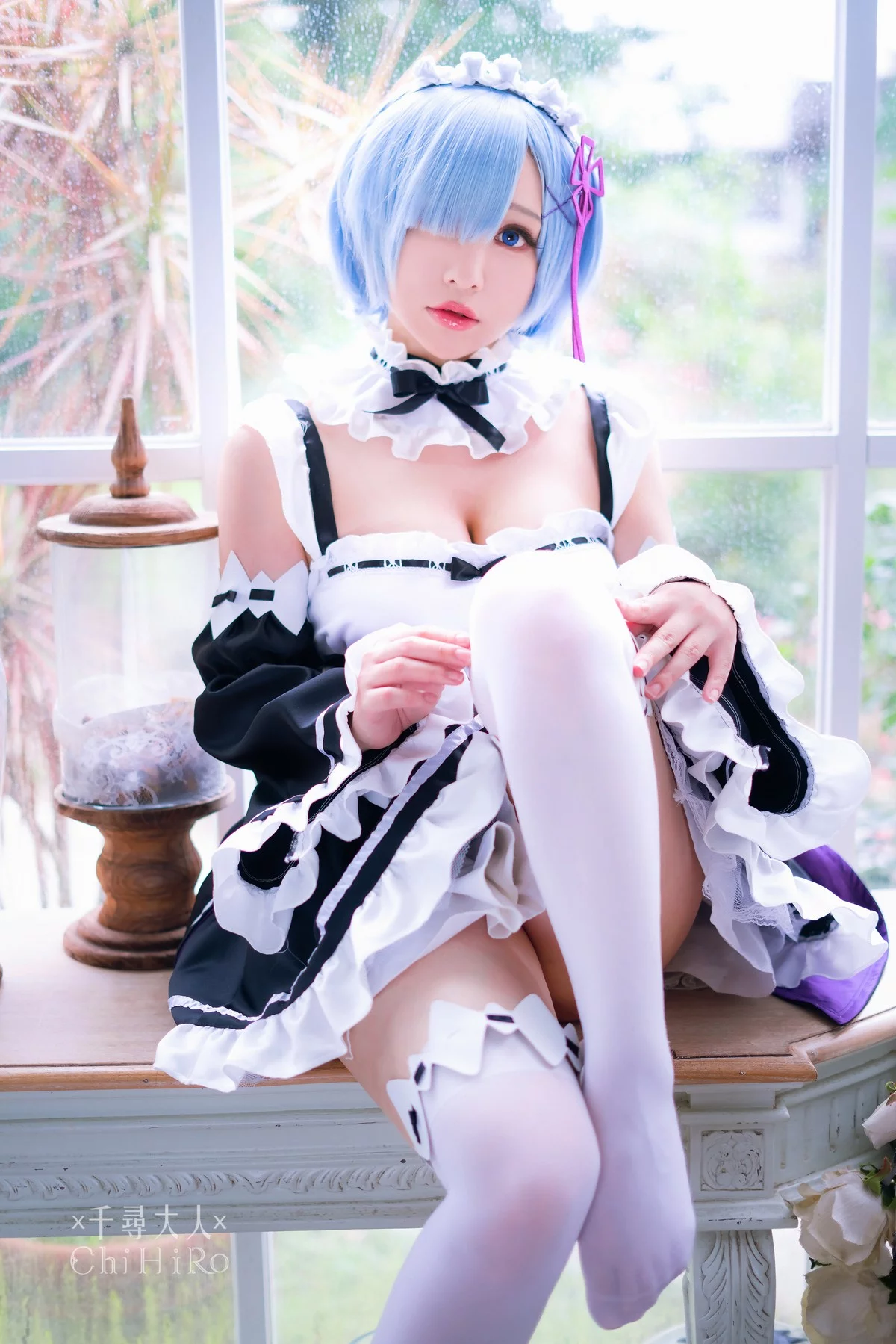 Coser美女叫我千寻大人蕾姆Rem主题私房性感Cos服饰系列秀完美身材诱惑写真70P