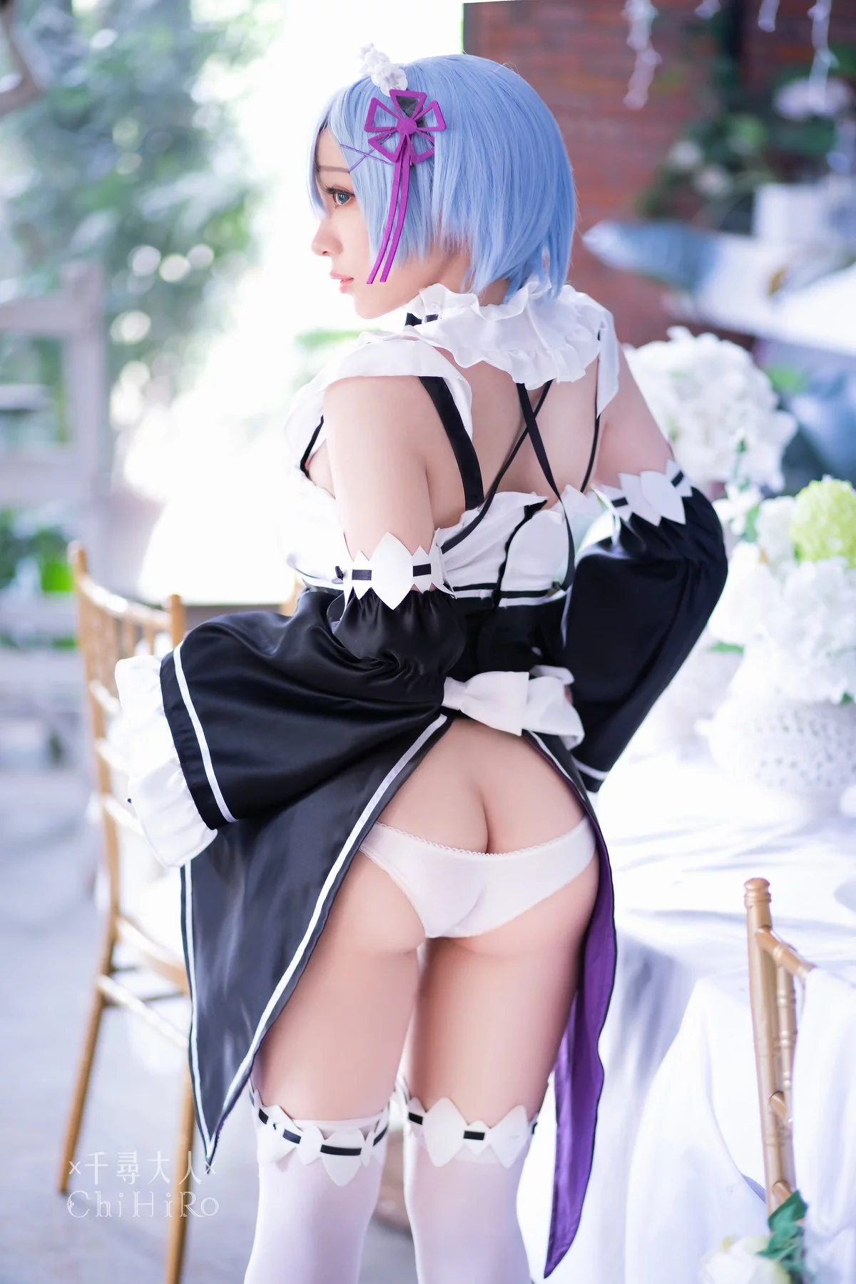 Coser美女叫我千寻大人蕾姆Rem主题私房性感Cos服饰系列秀完美身材诱惑写真70P