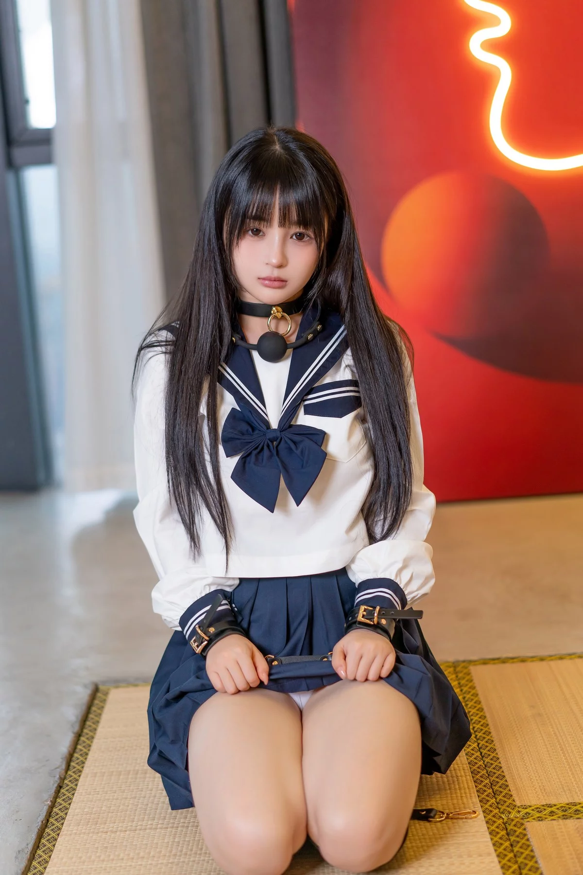 网络美女桜井宁宁JK的秘密主题私房情趣捆绑脱JK短裙露丁字裤秀翘臀诱惑写真33P