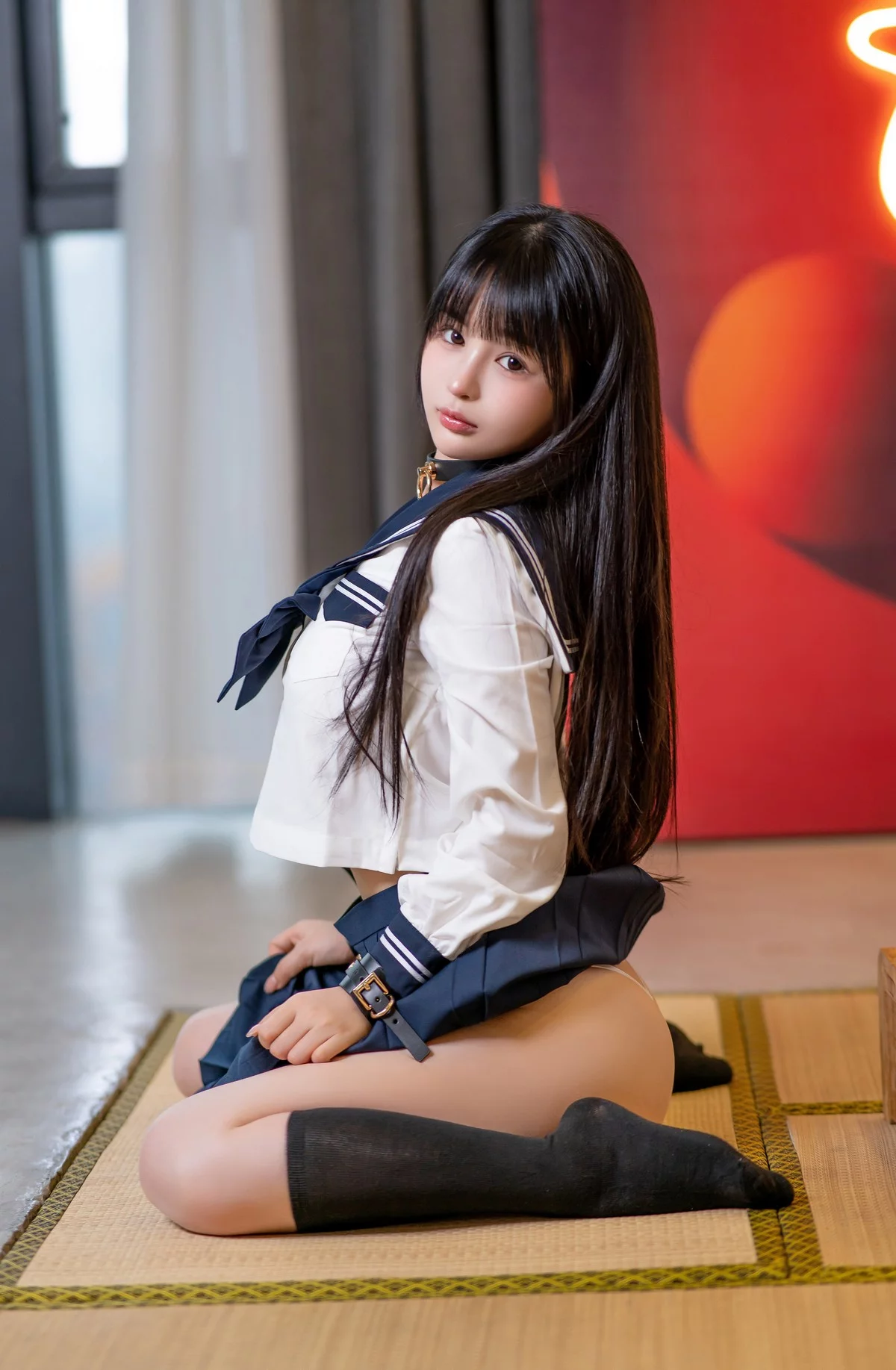 网络美女桜井宁宁JK的秘密主题私房情趣捆绑脱JK短裙露丁字裤秀翘臀诱惑写真33P
