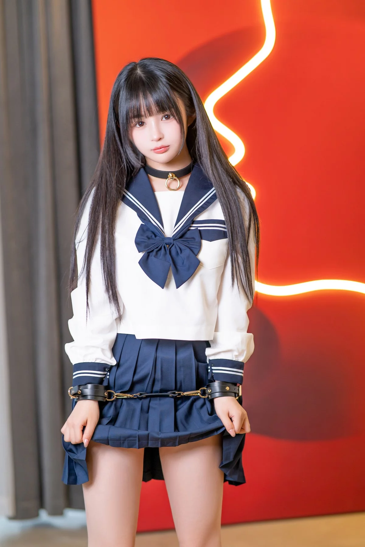 网络美女桜井宁宁JK的秘密主题私房情趣捆绑脱JK短裙露丁字裤秀翘臀诱惑写真33P