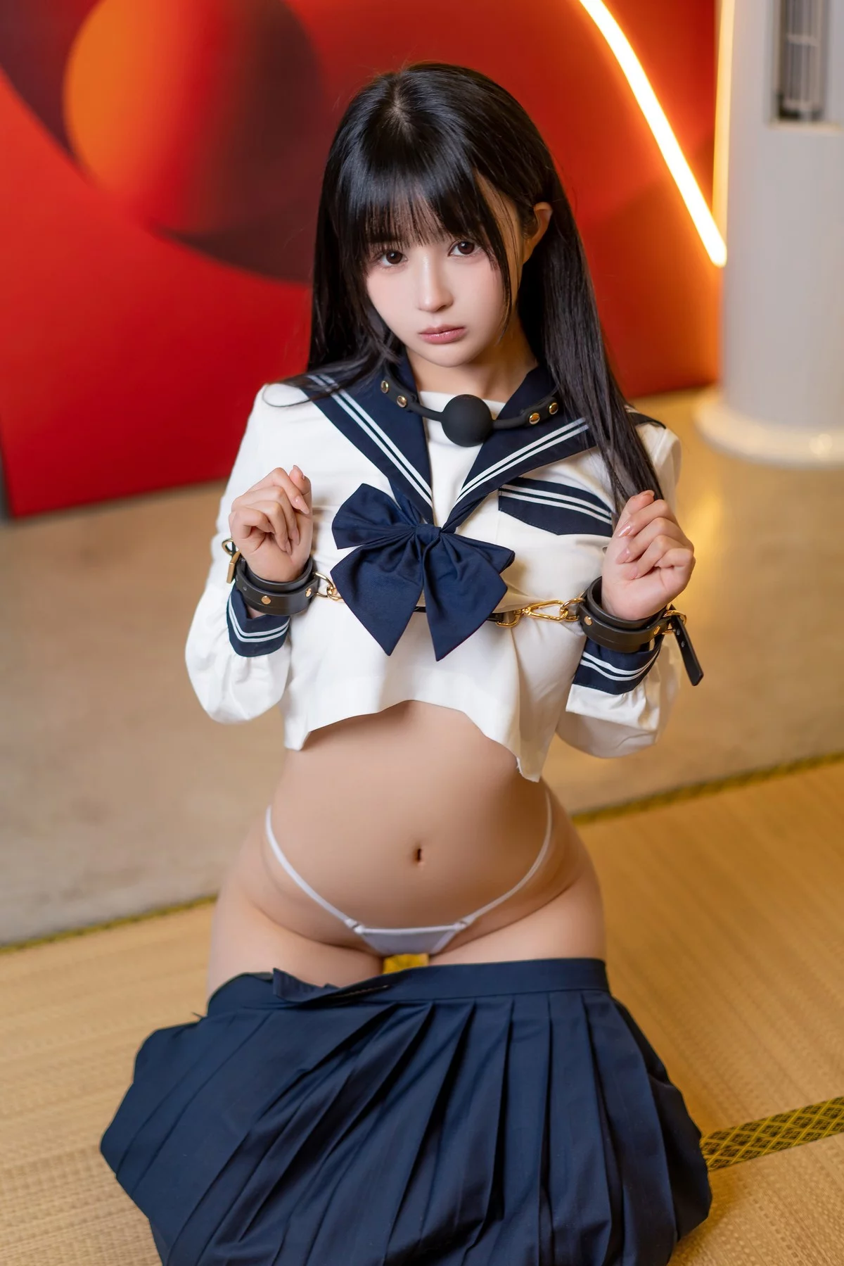 网络美女桜井宁宁JK的秘密主题私房情趣捆绑脱JK短裙露丁字裤秀翘臀诱惑写真33P