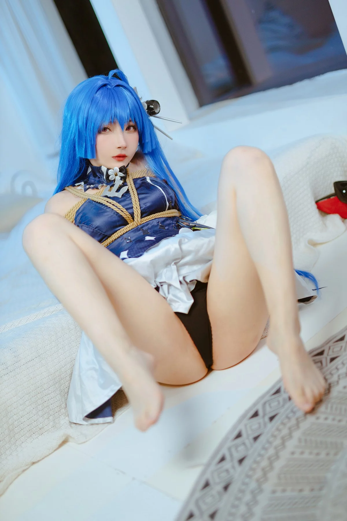 网络美女是三不是世w胜利女神主题私房性感连身短裙情趣捆绑秀美腿诱惑写真58P