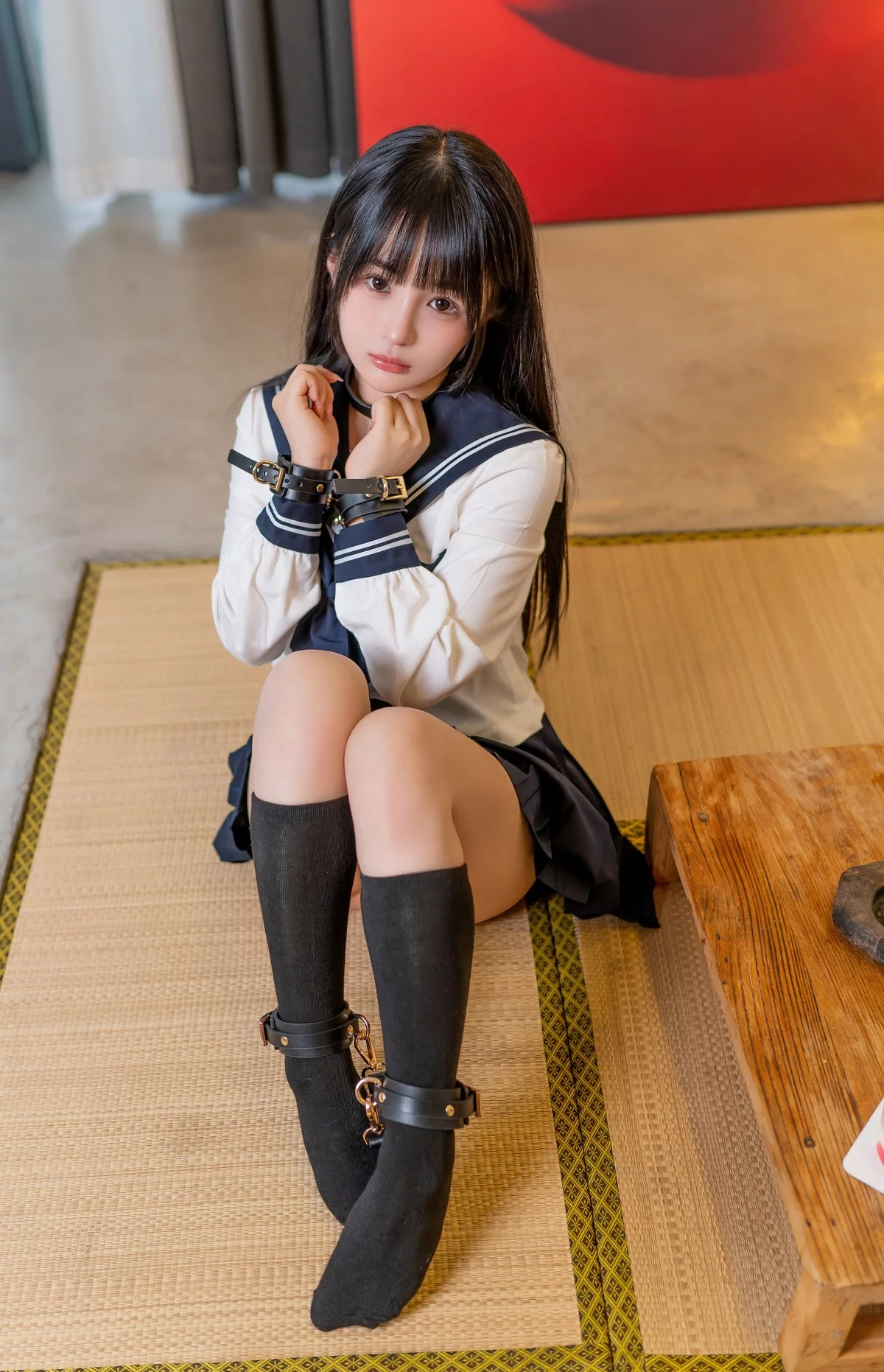 网络美女桜井宁宁JK的秘密主题私房情趣捆绑脱JK短裙露丁字裤秀翘臀诱惑写真33P