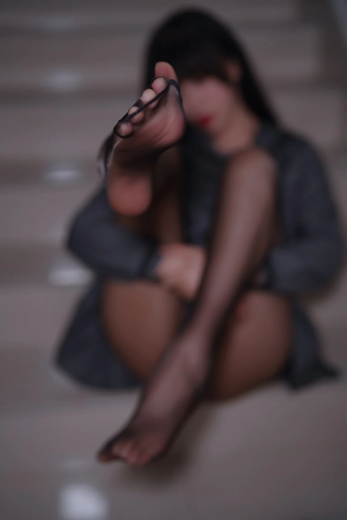 网络美女轩萧学姐楼道车库主题户外性感JK制服配超薄闪亮黑丝秀美腿诱惑写真87P