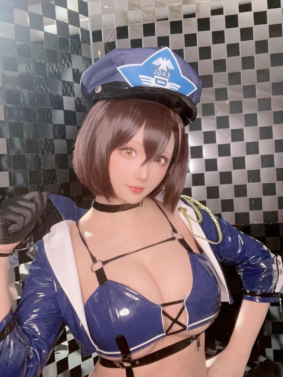 Coser小姐姐星之迟迟巴尔的摩赛车服主题性感赛车女郎服饰秀丰满身材诱惑写真51P