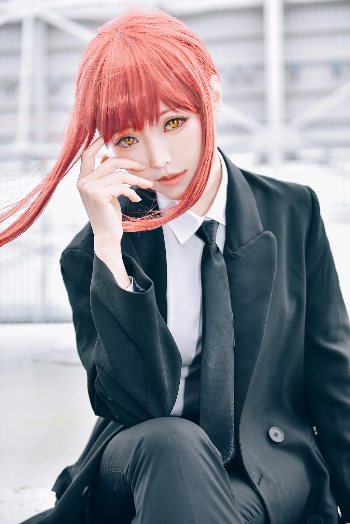 Coser妹子Ely_eee-Makima主题性感护士装配黑丝吊袜秀完美身材撩人诱惑写真61P