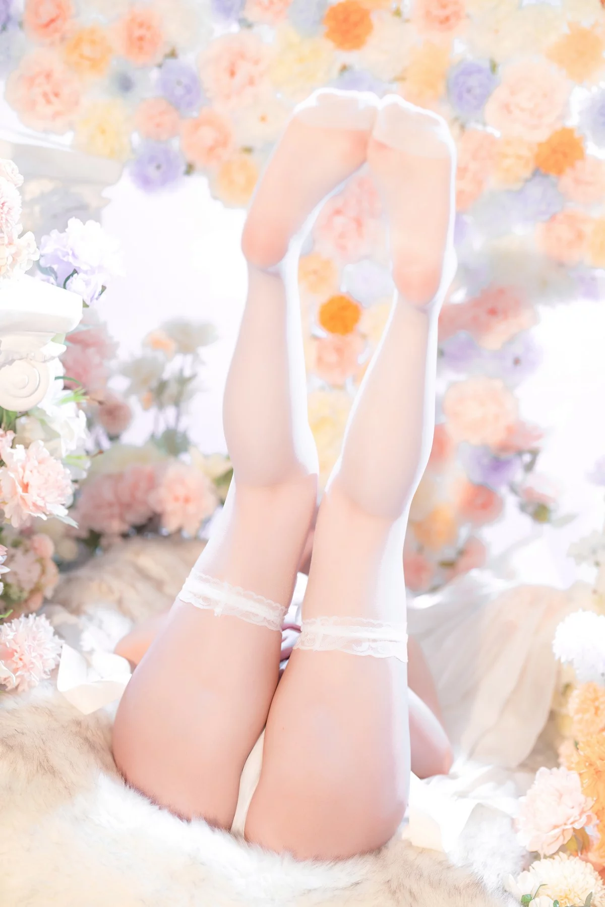 Coser小姐姐星之迟迟玛修婚纱主题性感白色婚纱露白色蕾丝内衣惹火诱惑写真78P