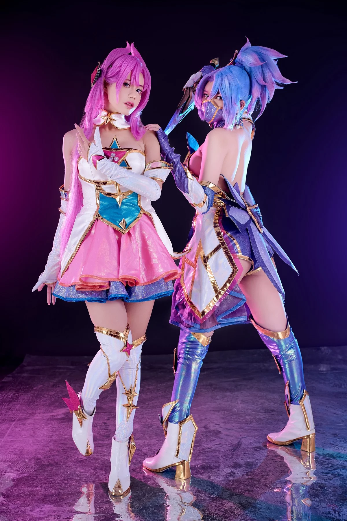 网络美女PingPing-Star Guardian Kai'Sa主题性感红色情趣内衣秀惹火身材诱惑写真72P