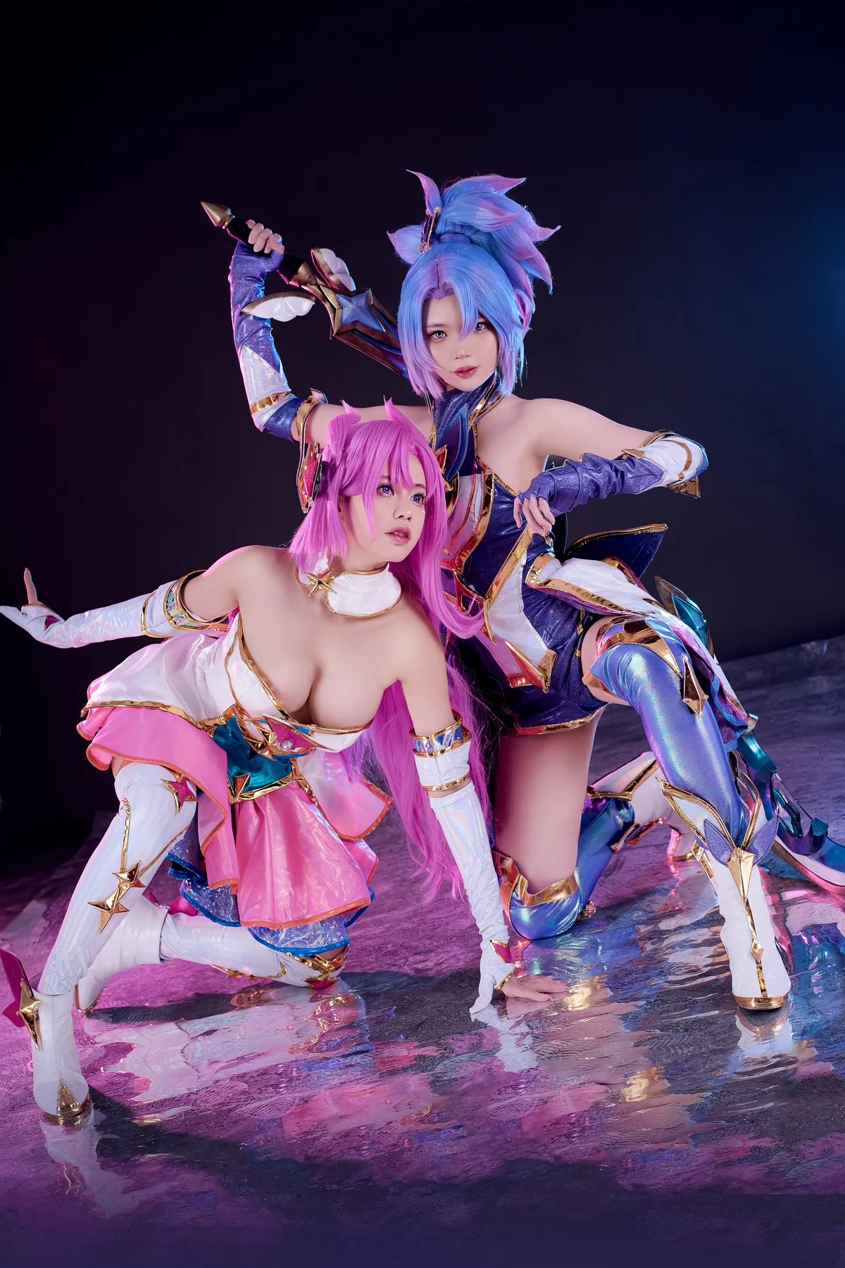 网络美女PingPing-Star Guardian Kai'Sa主题性感红色情趣内衣秀惹火身材诱惑写真72P