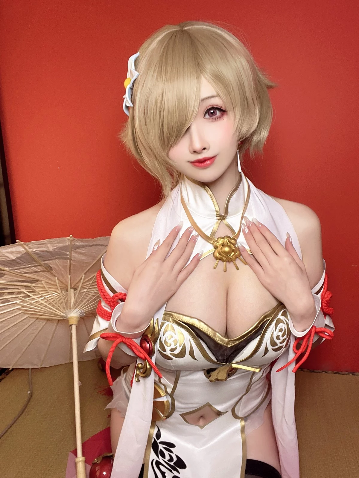 网络美女rioko凉凉子丽塔浣溪沙主题性感情趣旗袍配黑丝袜秀完美身材诱惑写真43P