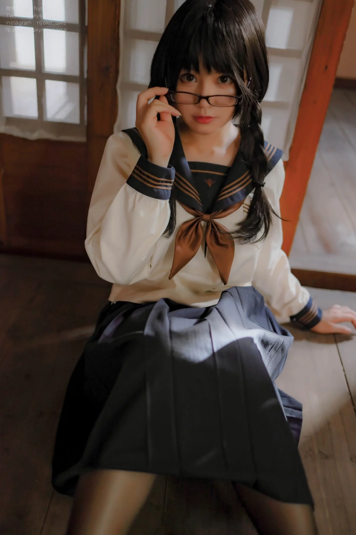 网络美女Nyako喵子女子校生主题脱学生制服露性感内衣秀豪乳遮点极致诱惑写真149P