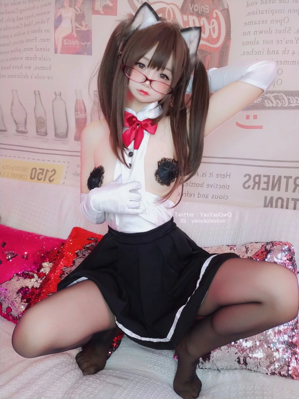 网络美女软妹摇摇乐黑色紧身衣主题白色上衣配黑短裙露超薄黑丝极致诱惑写真100P