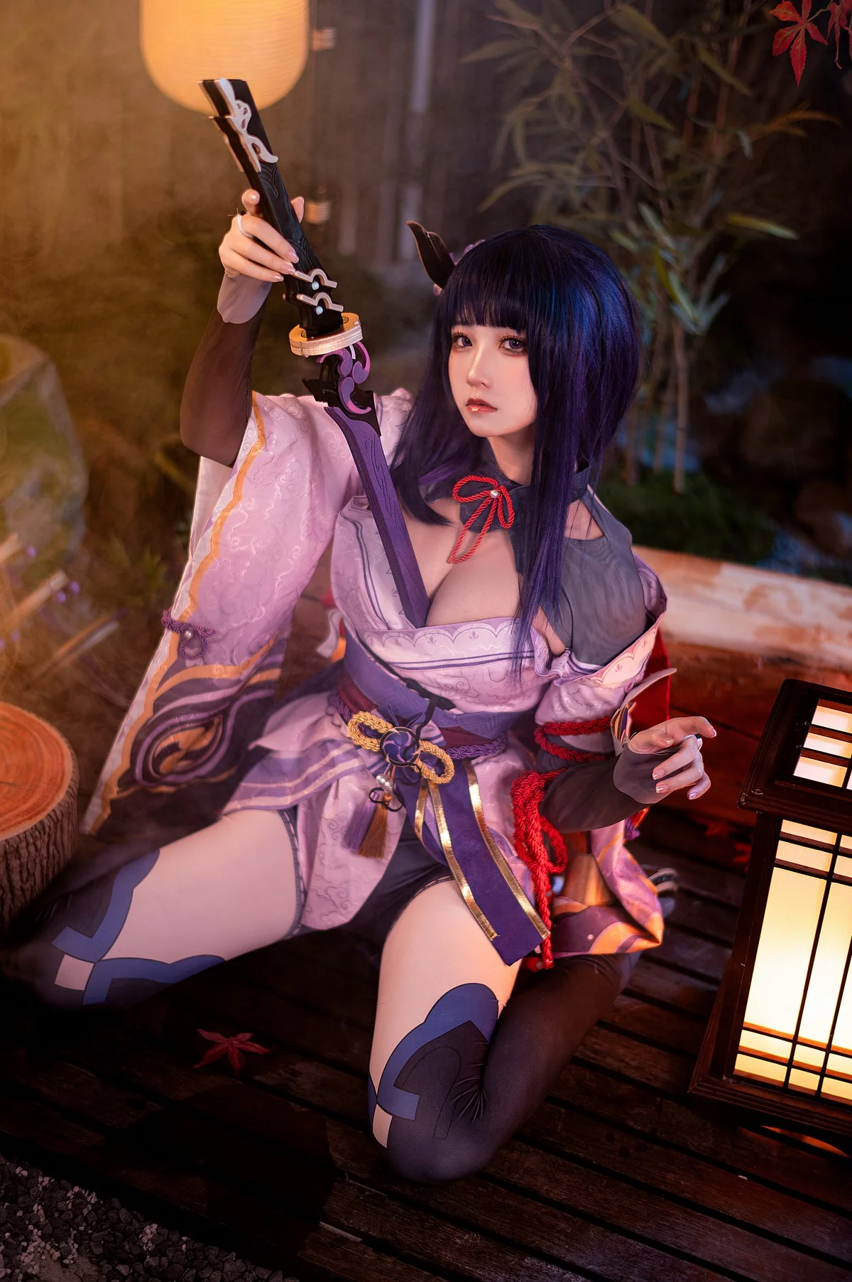 Coser美女伊喵君八重&雷神双倍快乐主题私房姐妹花性感日系服饰惹火诱惑写真57P