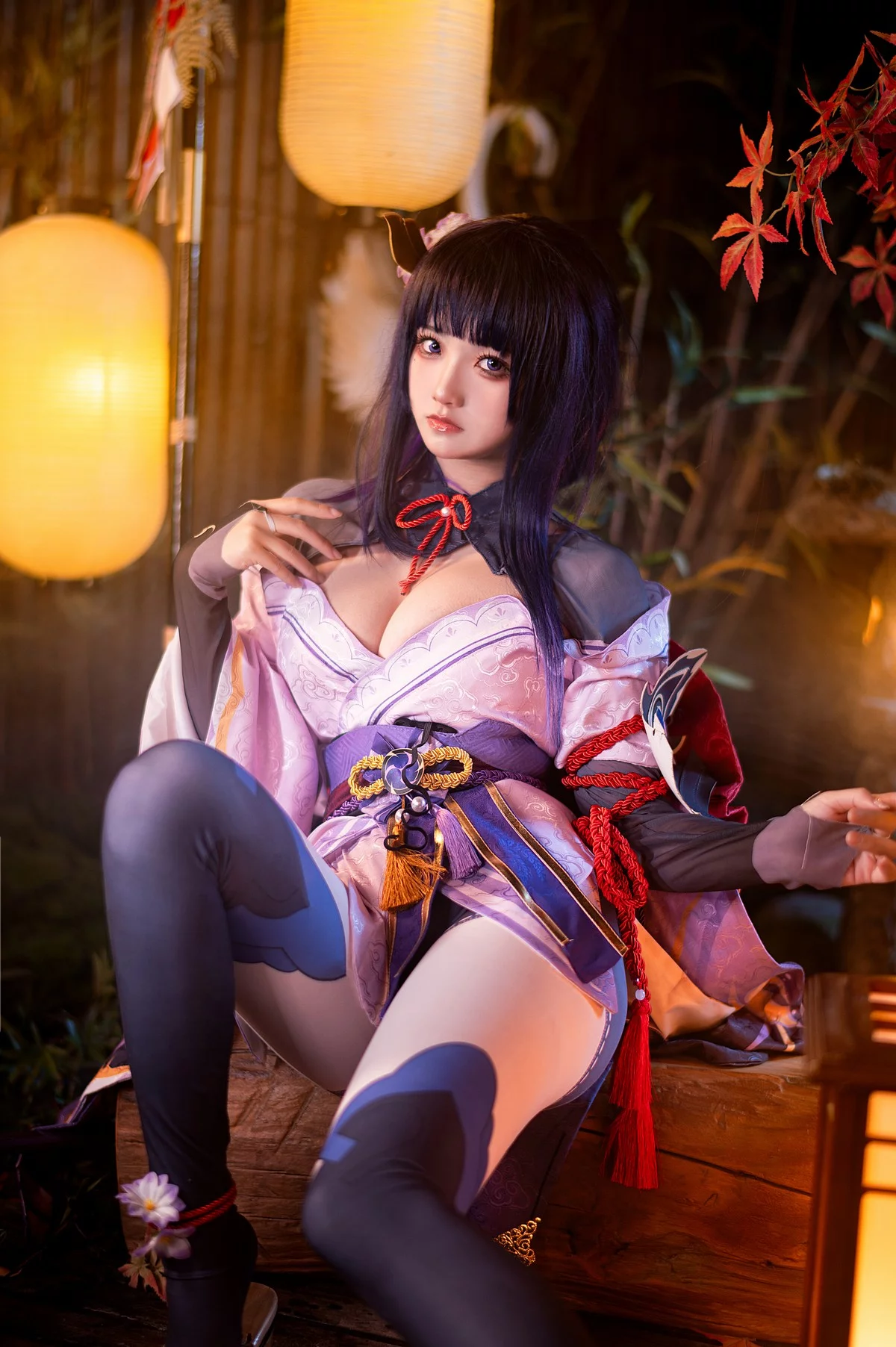 Coser美女伊喵君八重&雷神双倍快乐主题私房姐妹花性感日系服饰惹火诱惑写真57P