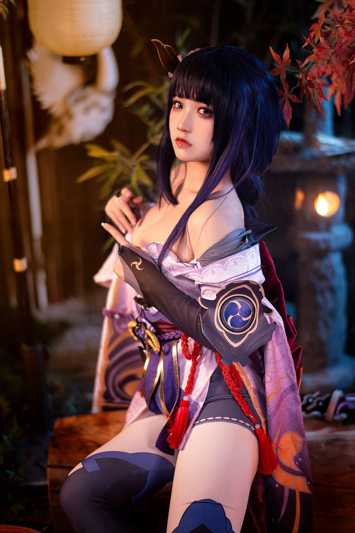 Coser美女伊喵君八重&雷神双倍快乐主题私房姐妹花性感日系服饰惹火诱惑写真57P