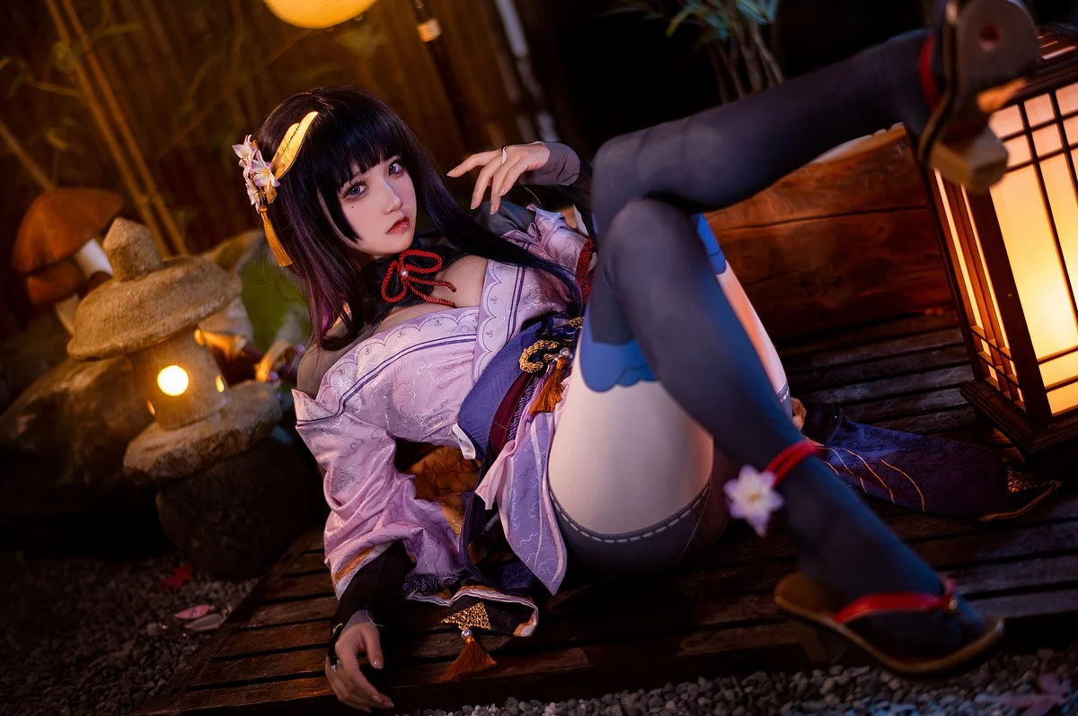 Coser美女伊喵君八重&雷神双倍快乐主题私房姐妹花性感日系服饰惹火诱惑写真57P