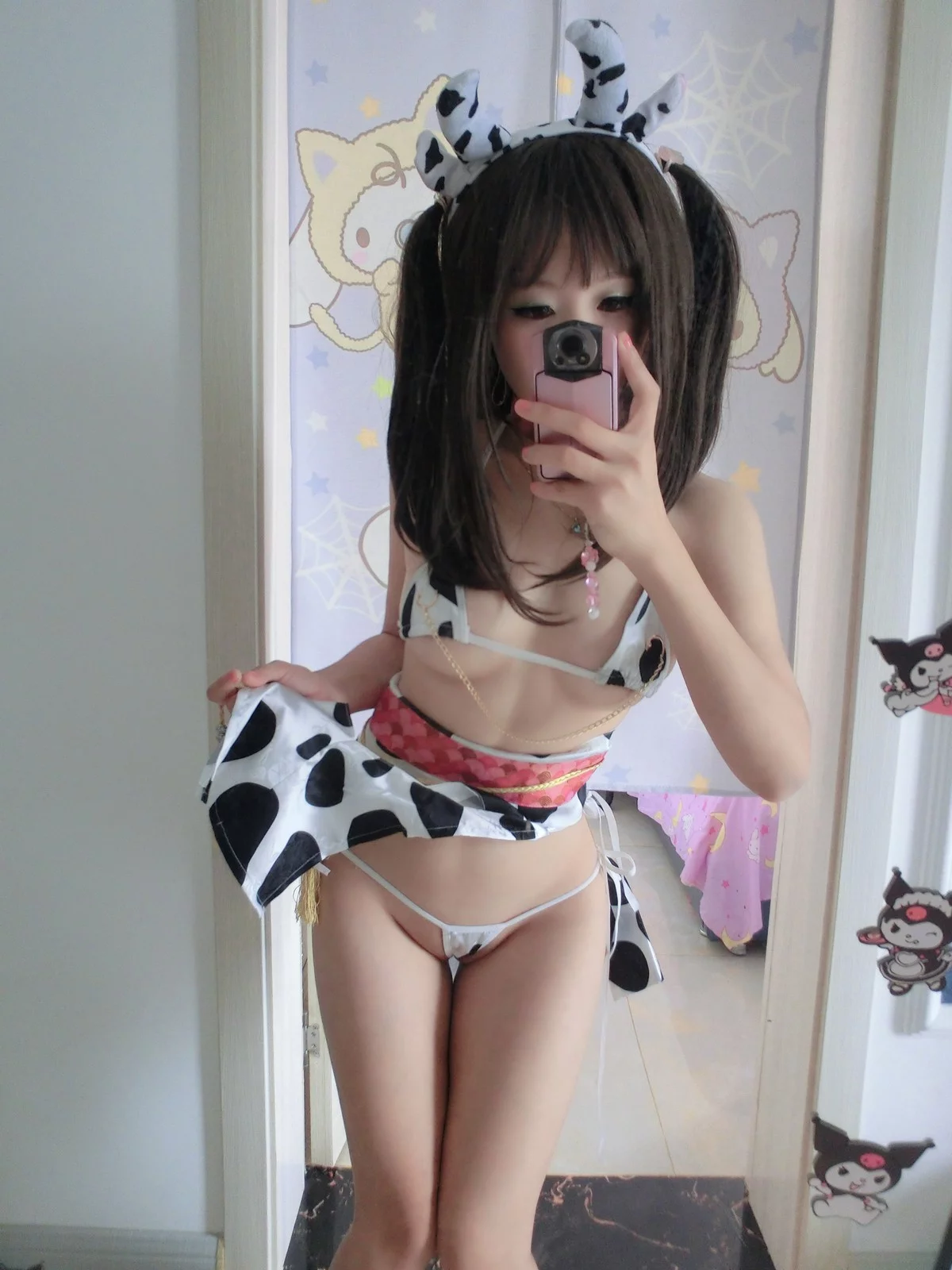 网络美女软妹摇摇乐乳牛姐姐主题私房性感三点式奶牛内衣秀完美身材诱惑写真143P