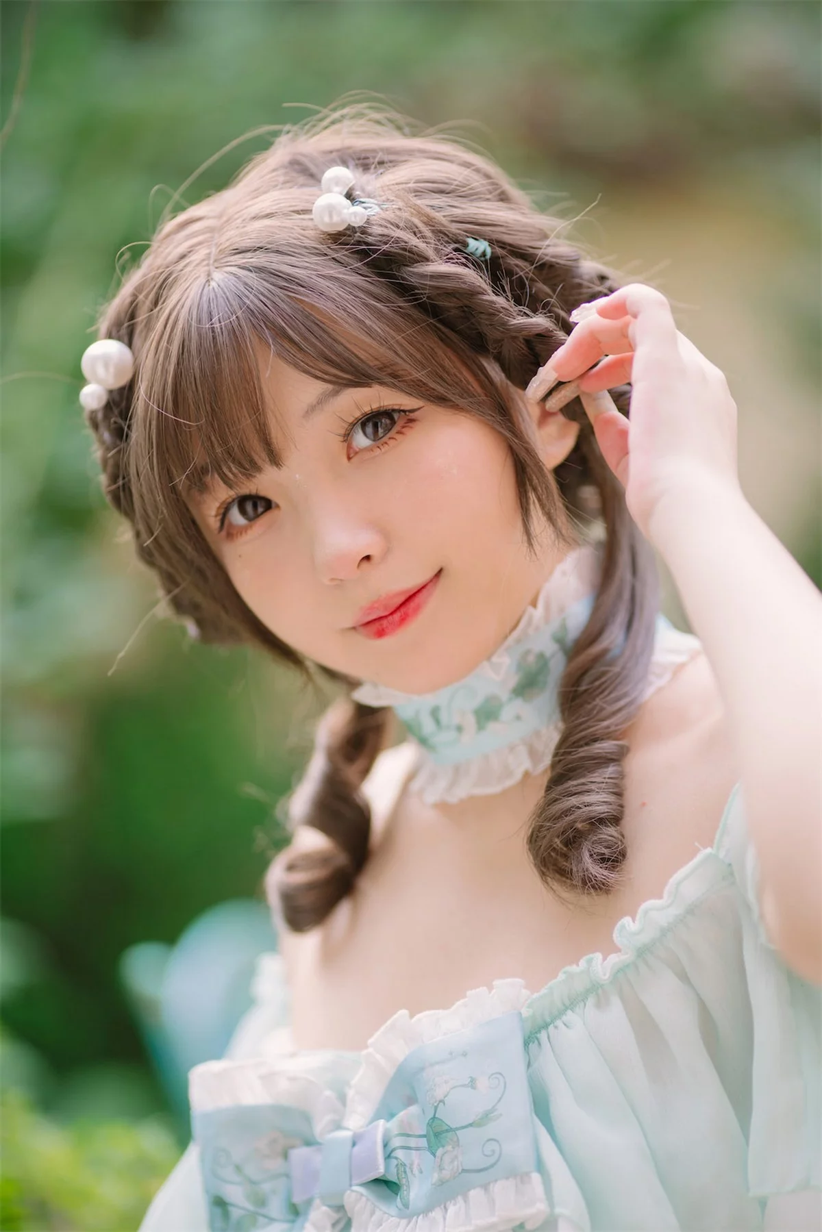 网络美女花铃豌豆公主仆主题私房床上性感分体式睡衣情趣捆绑撩人诱惑写真81P