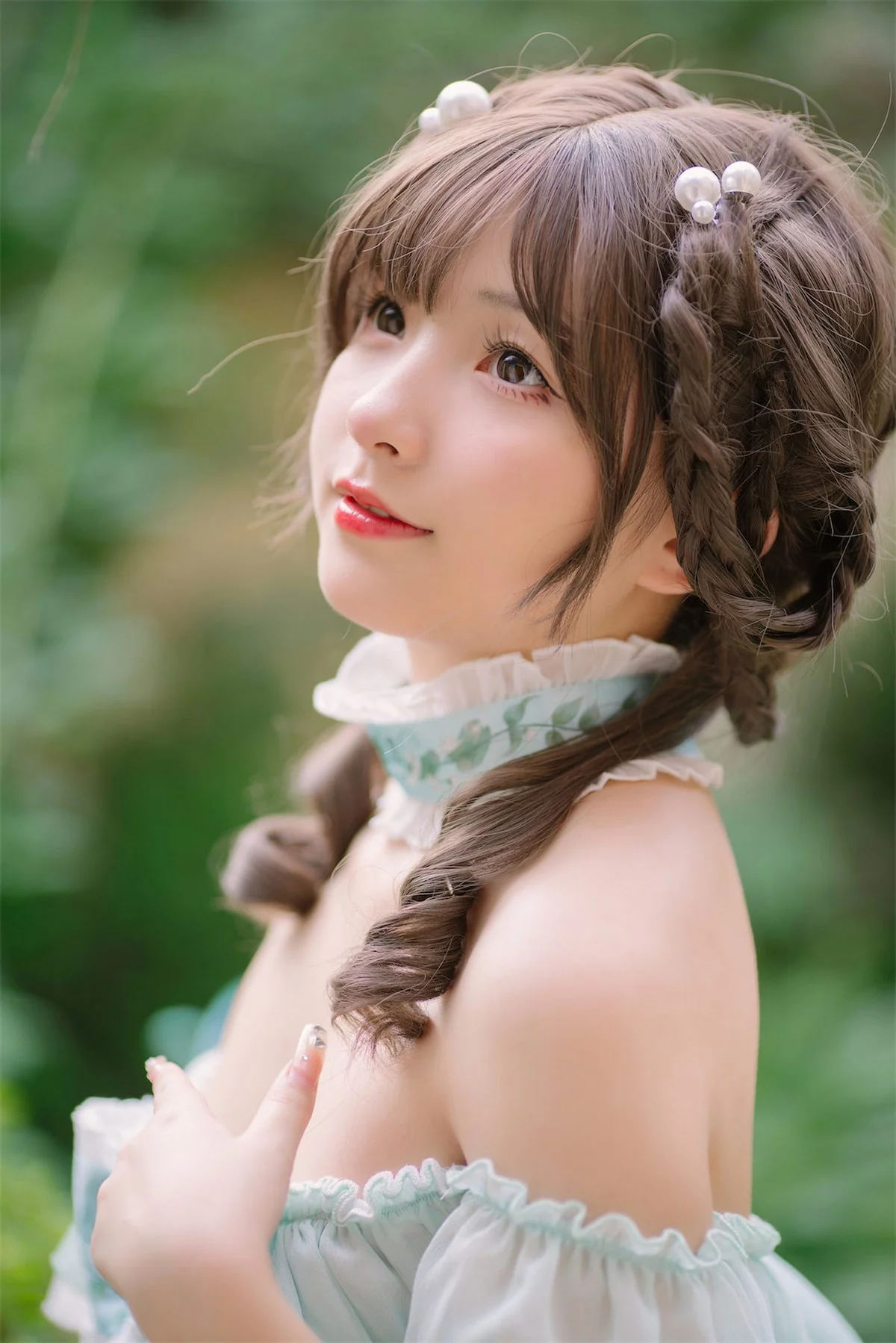 网络美女花铃豌豆公主仆主题私房床上性感分体式睡衣情趣捆绑撩人诱惑写真81P