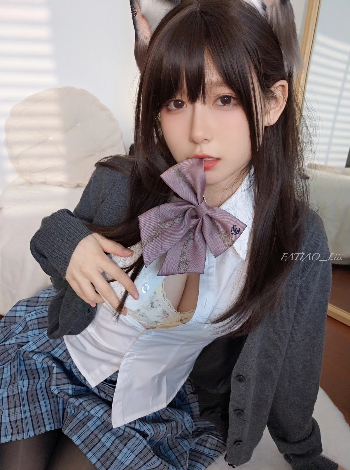 网络美女迷之呆梨04月合集主题性感牛仔服系列+情趣服饰秀完美身材诱惑写真132P