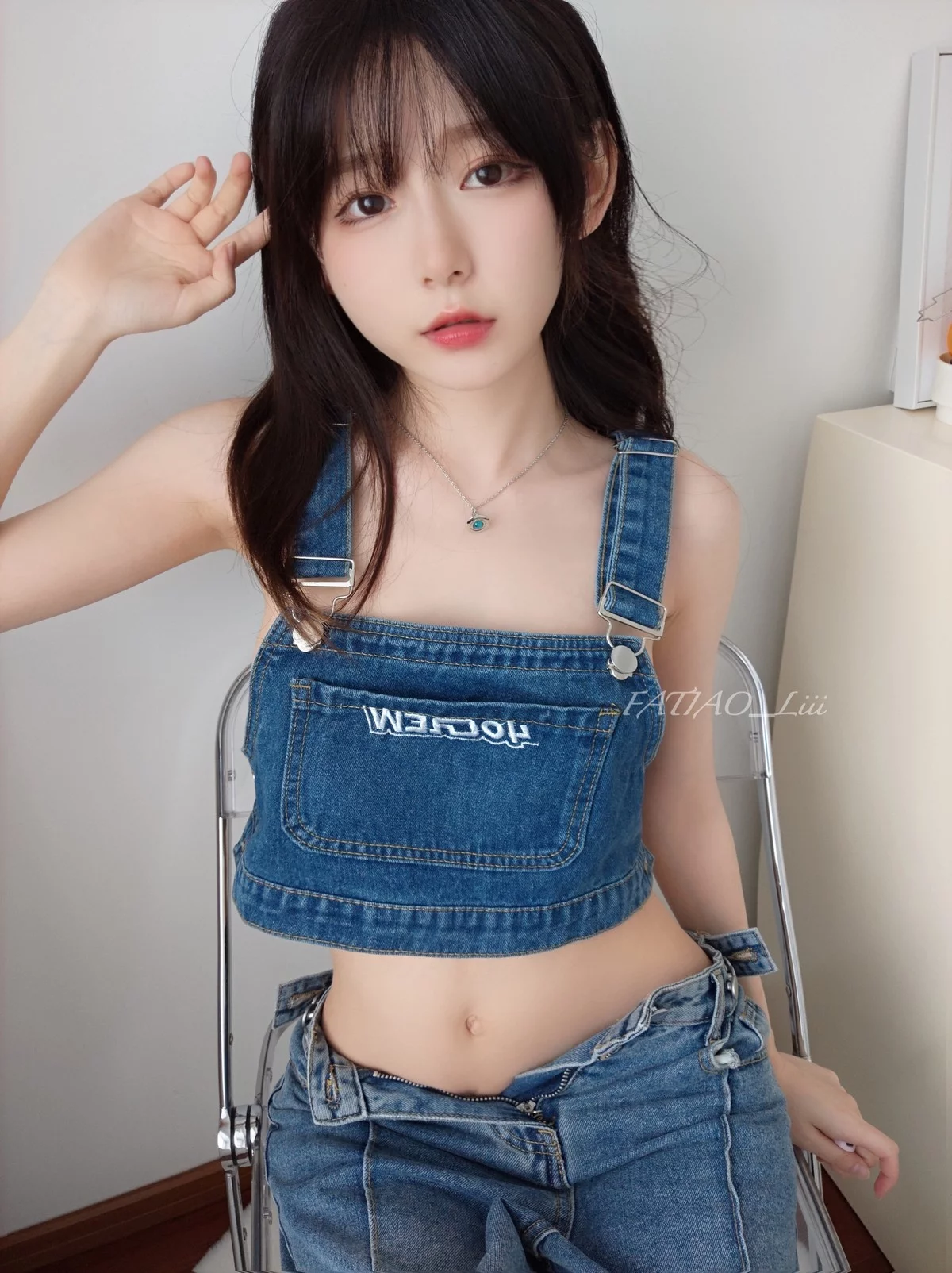 网络美女迷之呆梨04月合集主题性感牛仔服系列+情趣服饰秀完美身材诱惑写真132P
