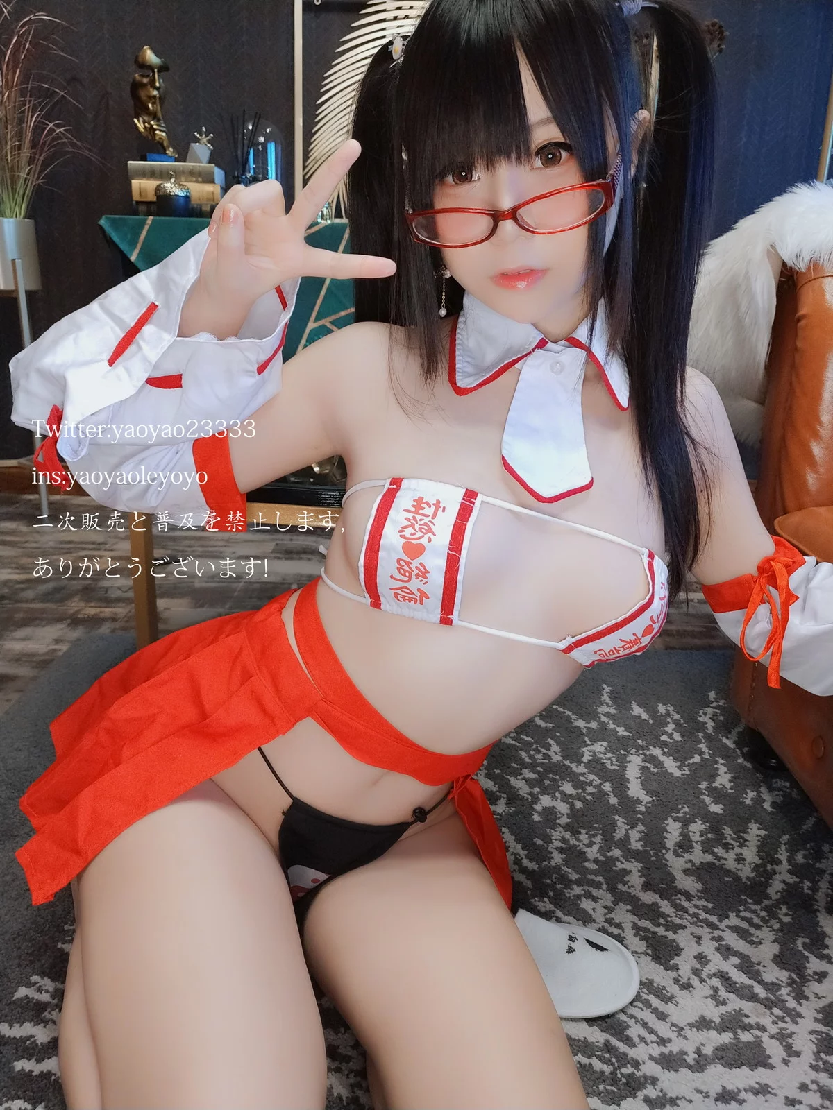 网络美女软妹摇摇乐巫女主题私房性感情趣巫女服饰秀惹火身材撩人诱惑写真181P