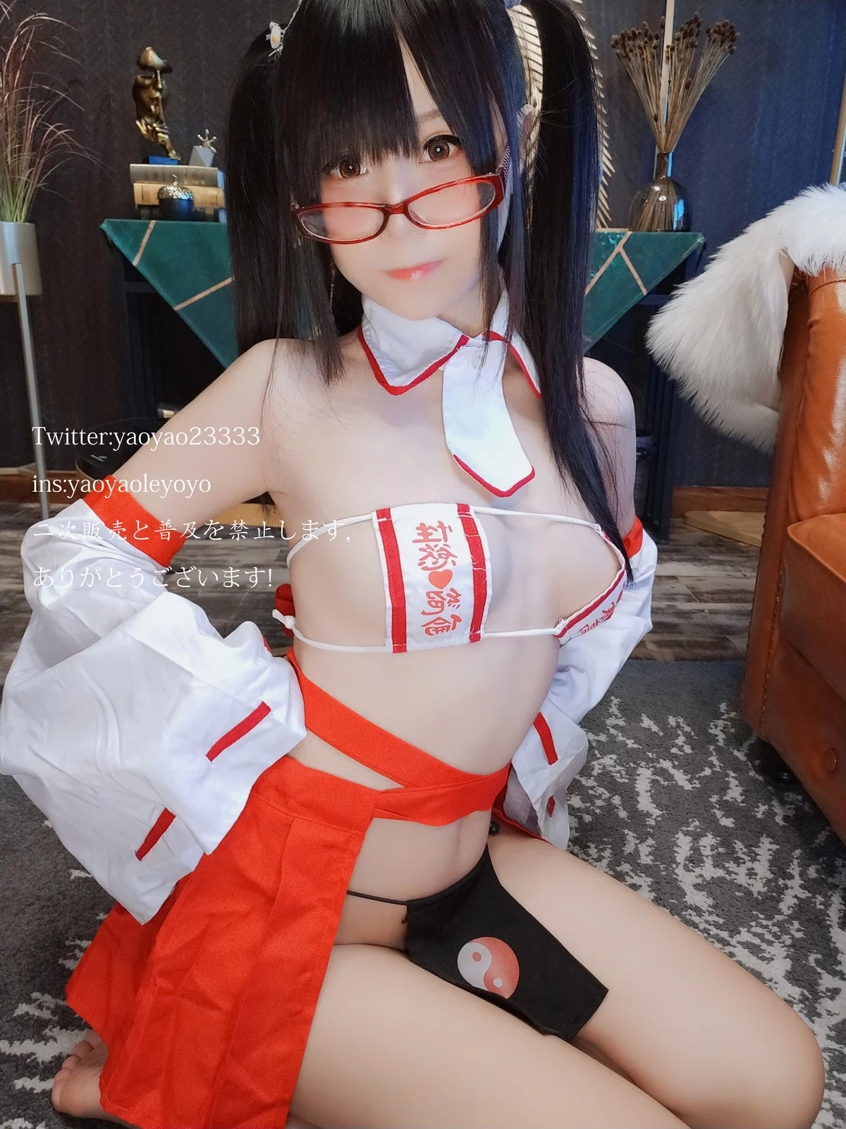 网络美女软妹摇摇乐巫女主题私房性感情趣巫女服饰秀惹火身材撩人诱惑写真181P