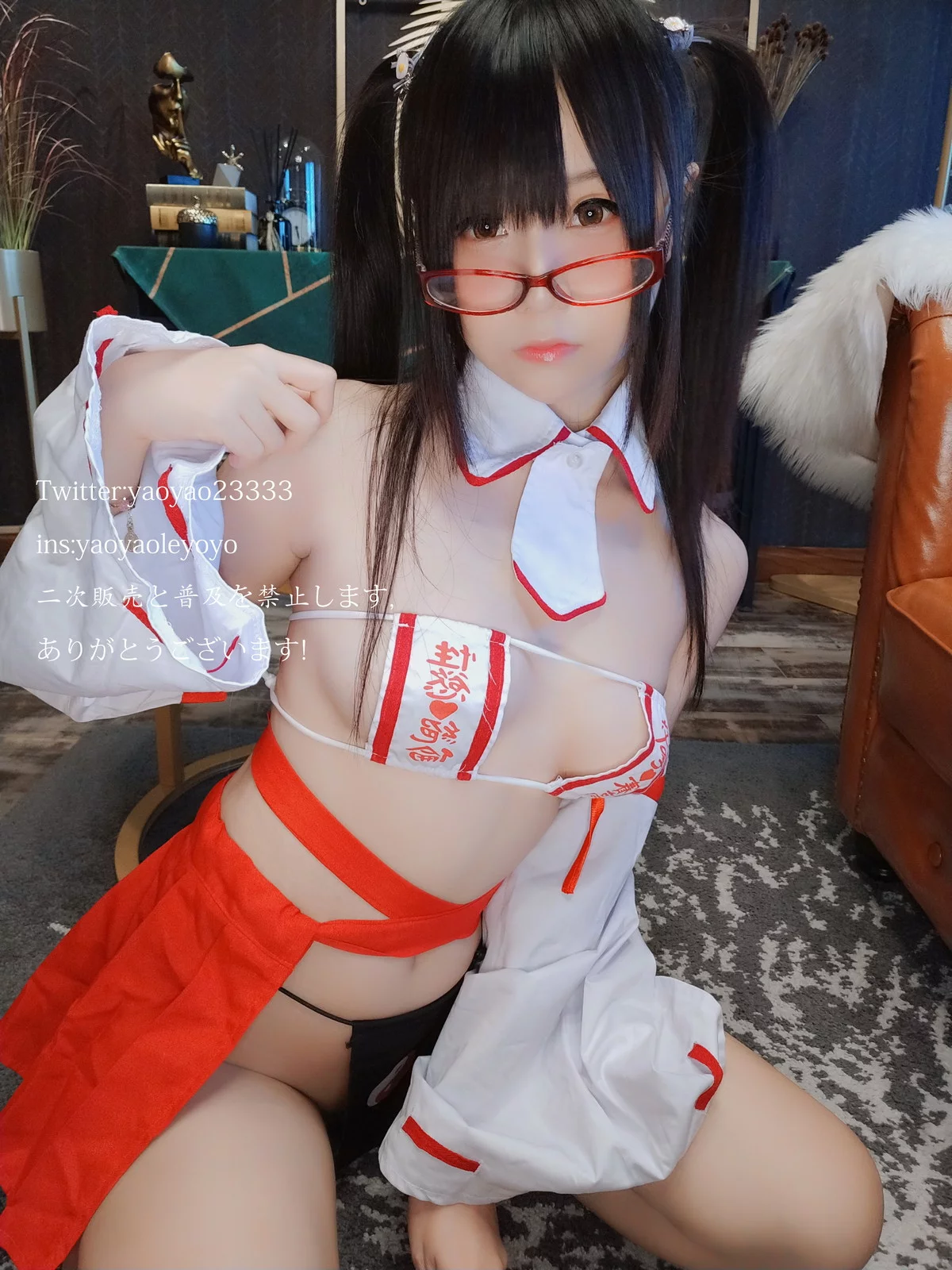 网络美女软妹摇摇乐巫女主题私房性感情趣巫女服饰秀惹火身材撩人诱惑写真181P