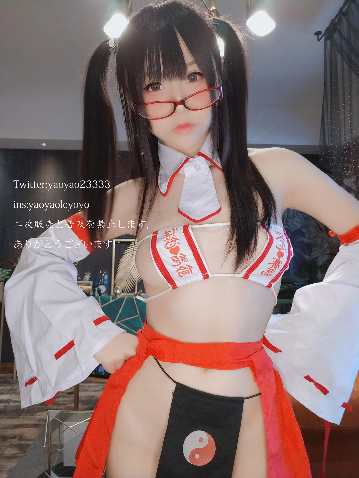 网络美女软妹摇摇乐巫女主题私房性感情趣巫女服饰秀惹火身材撩人诱惑写真181P