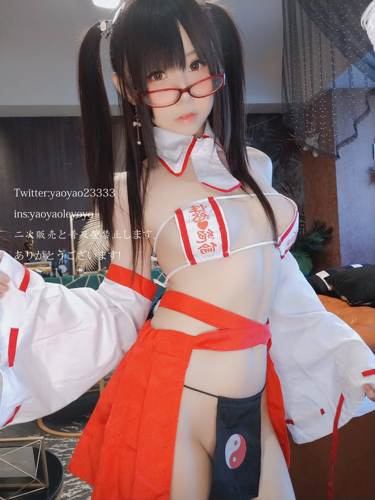 网络美女软妹摇摇乐巫女主题私房性感情趣巫女服饰秀惹火身材撩人诱惑写真181P