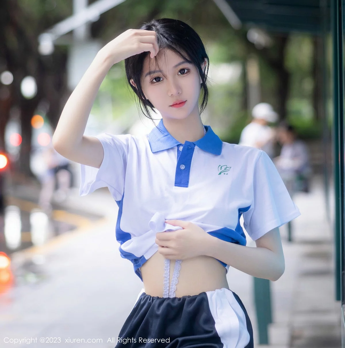 XiuRen第7085期_模特幼幼性感学妹装扮半脱露蕾丝内衣秀完美身材迷人诱惑写真102P