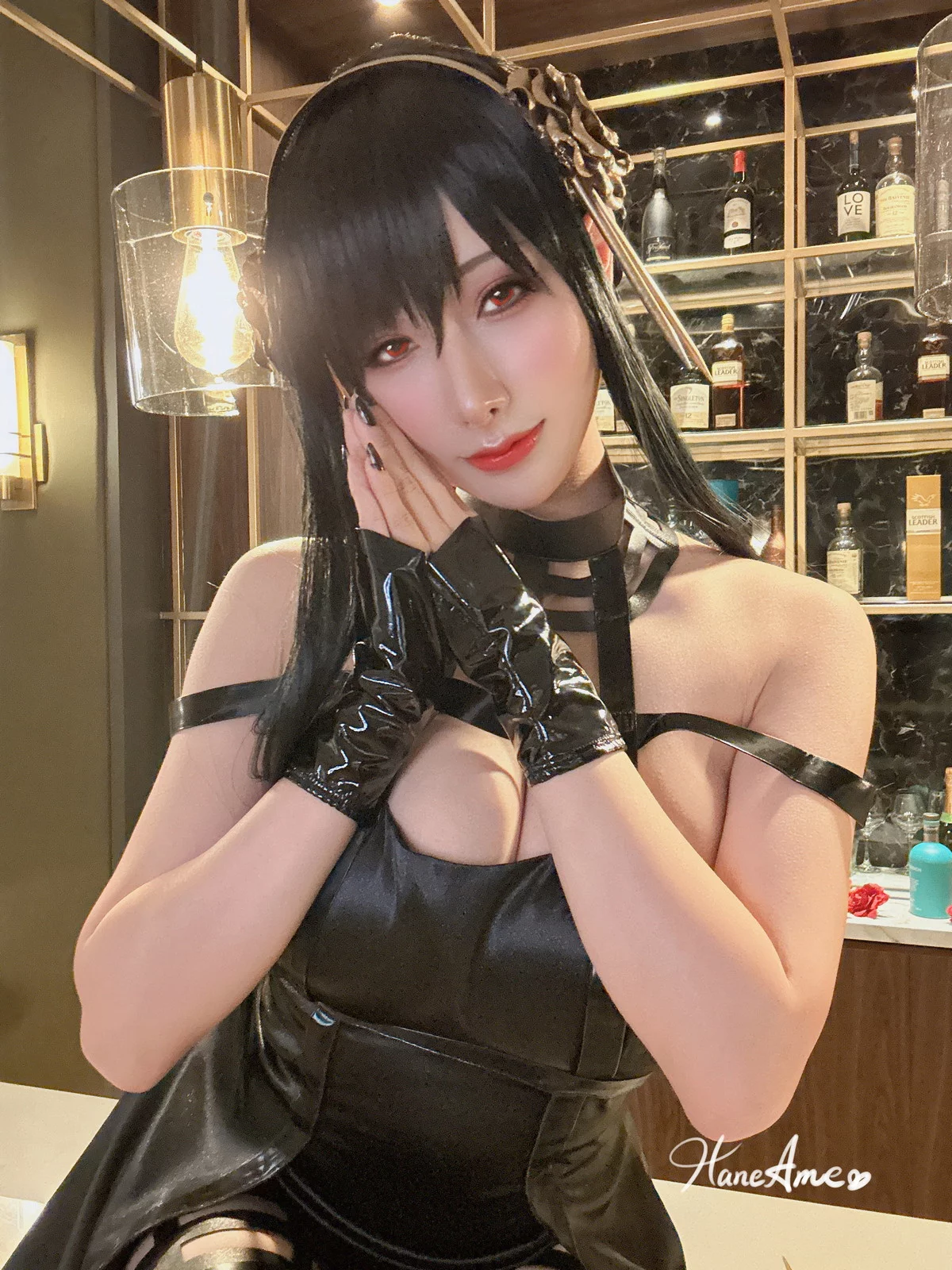 Coser美女雨波_HaneAme间谍家家酒主题性感宝石内衣+黑色情趣内衣丰满诱惑写真110P