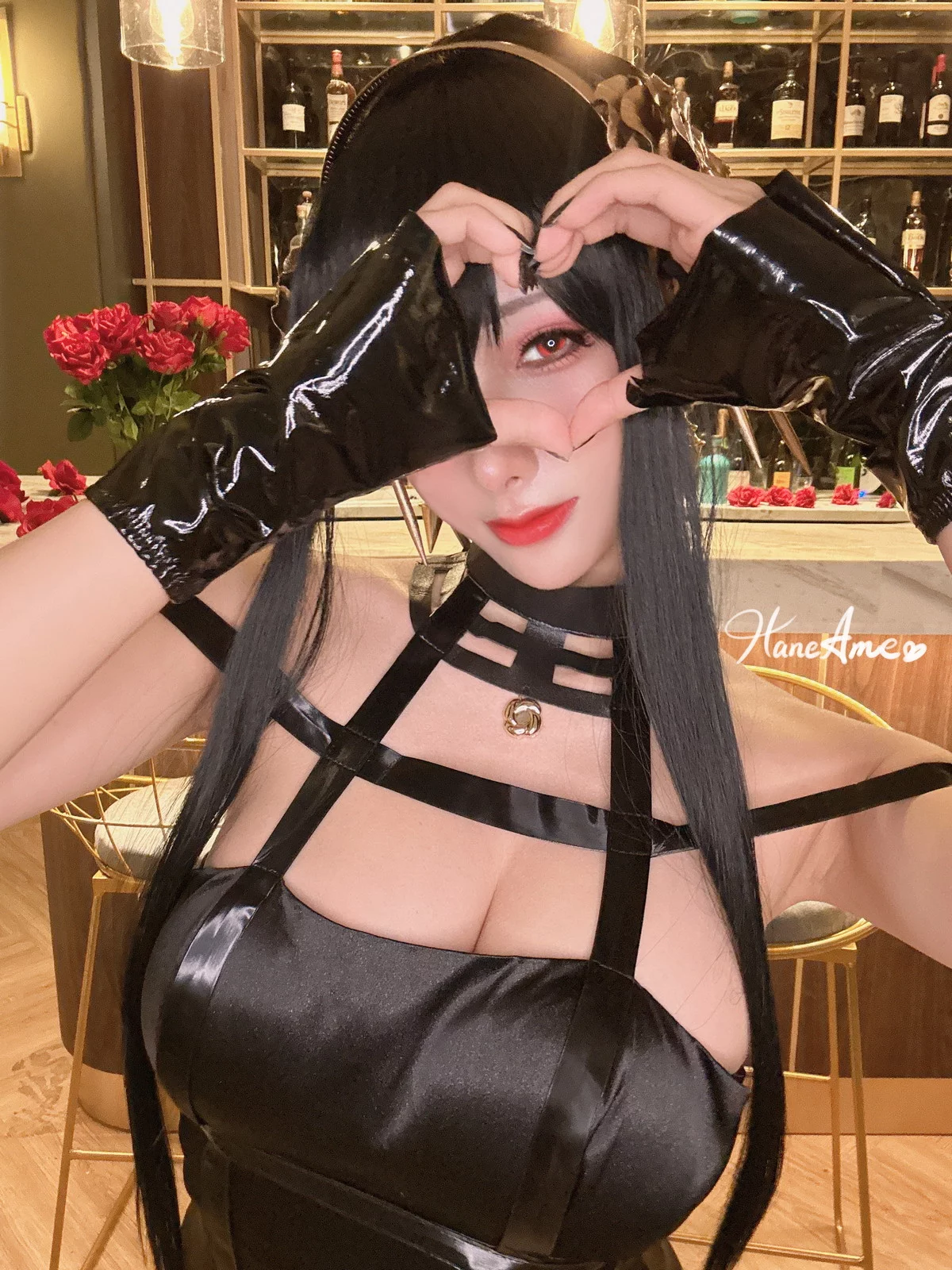 Coser美女雨波_HaneAme间谍家家酒主题性感宝石内衣+黑色情趣内衣丰满诱惑写真110P
