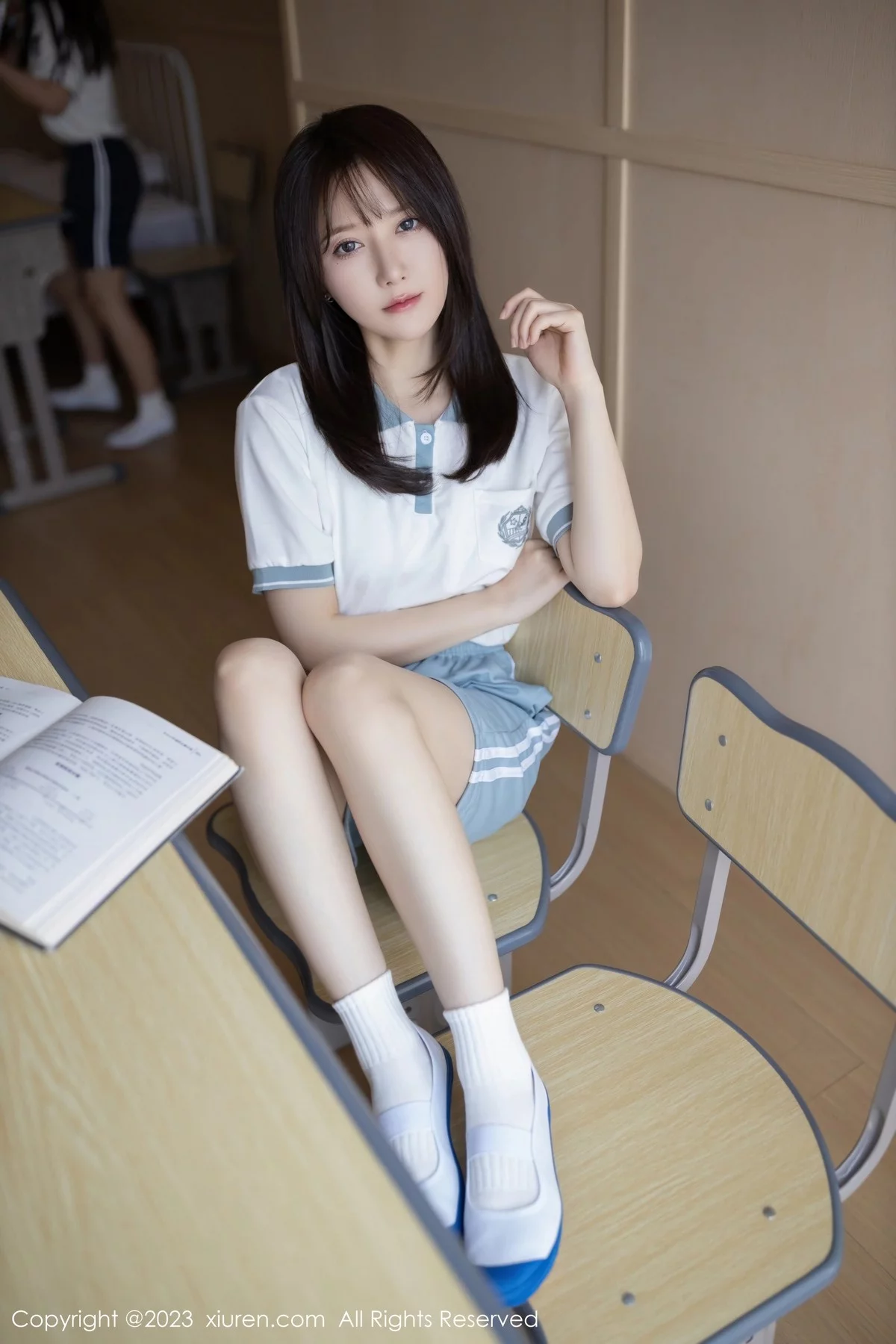 XiuRen第6962期_模特鱼子酱Fish＆杏子Yada性感运动装系列秀完美身材诱惑写真81P