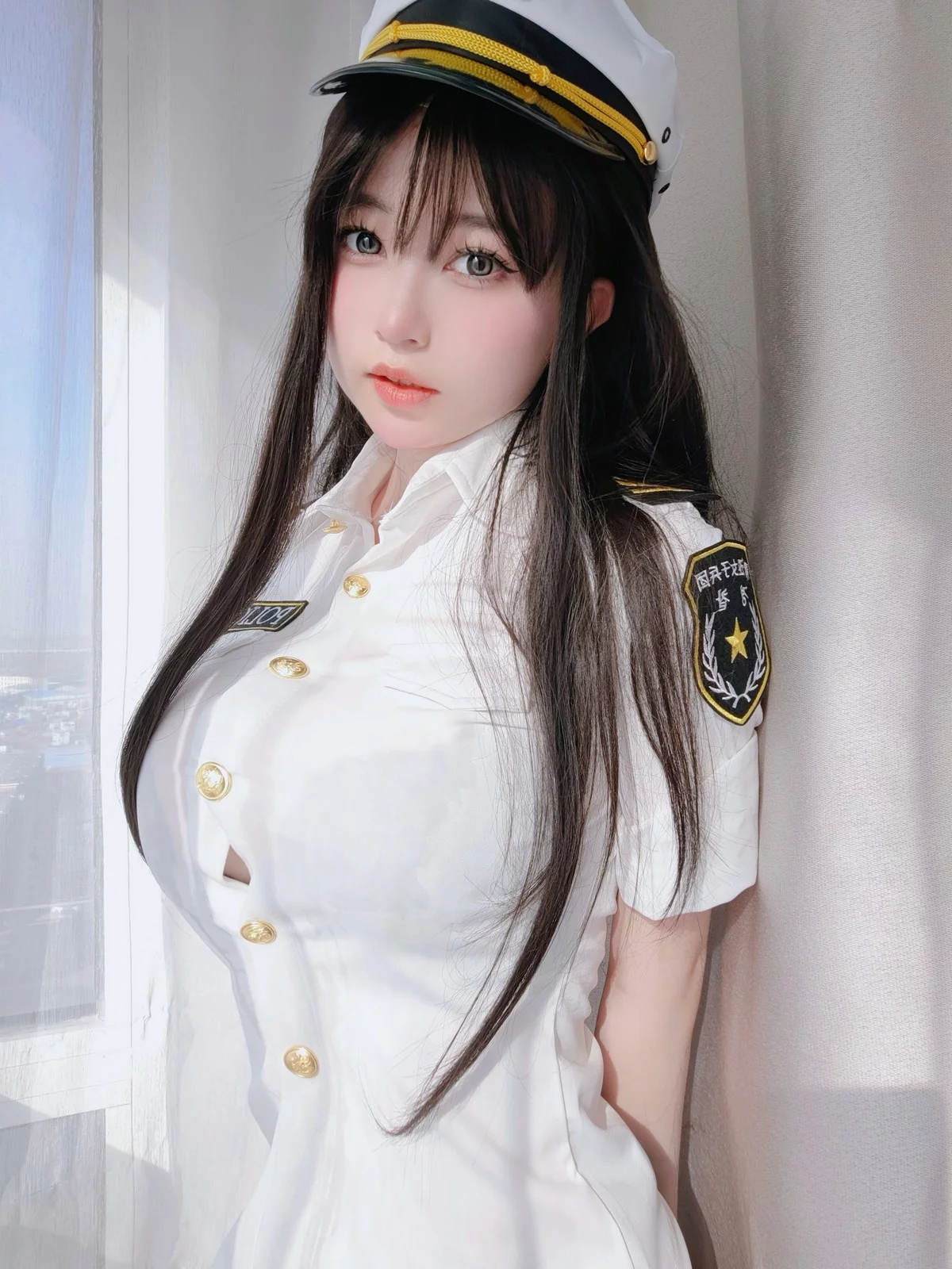 Coser妹子女主K新任部下主题性感黑色蕾丝内衣配超薄无内黑丝秀翘臀诱惑写真103P