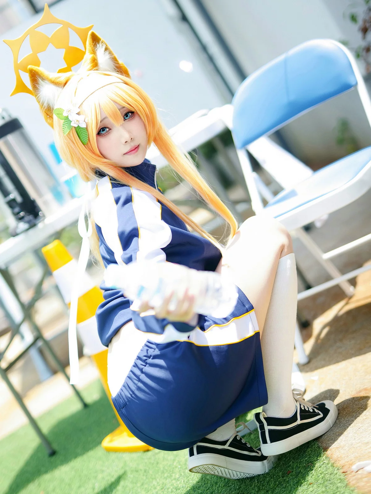 网红美女晓美妈体操服主题性感日系体操运动服配白丝袜秀美腿完美迷人写真60P